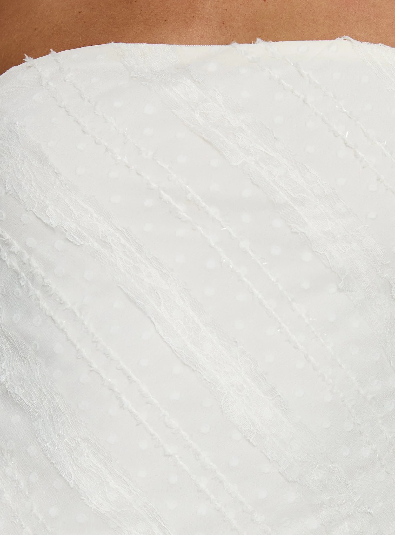Mimosie Strapless Mini Dress Cream - Image 6