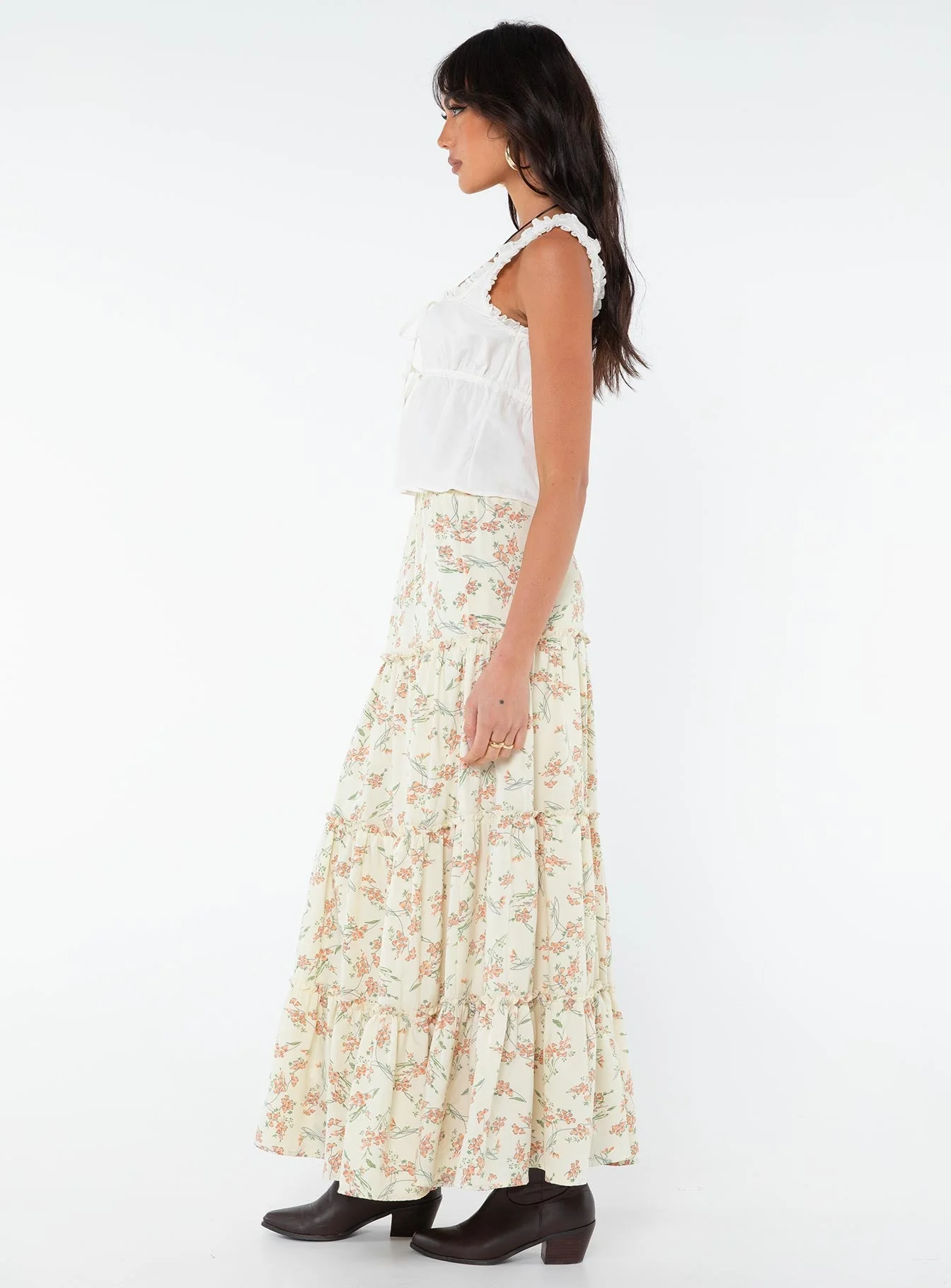 Miriah Maxi Skirt Cream Floral - Image 4
