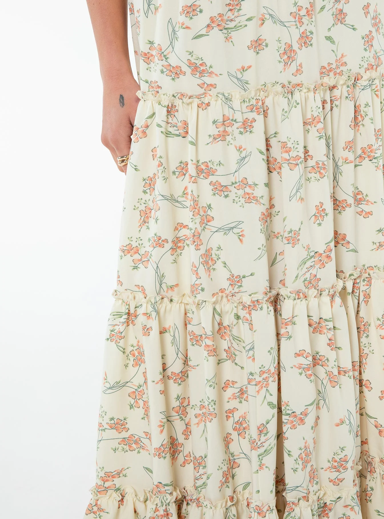 Miriah Maxi Skirt Cream Floral - Image 6