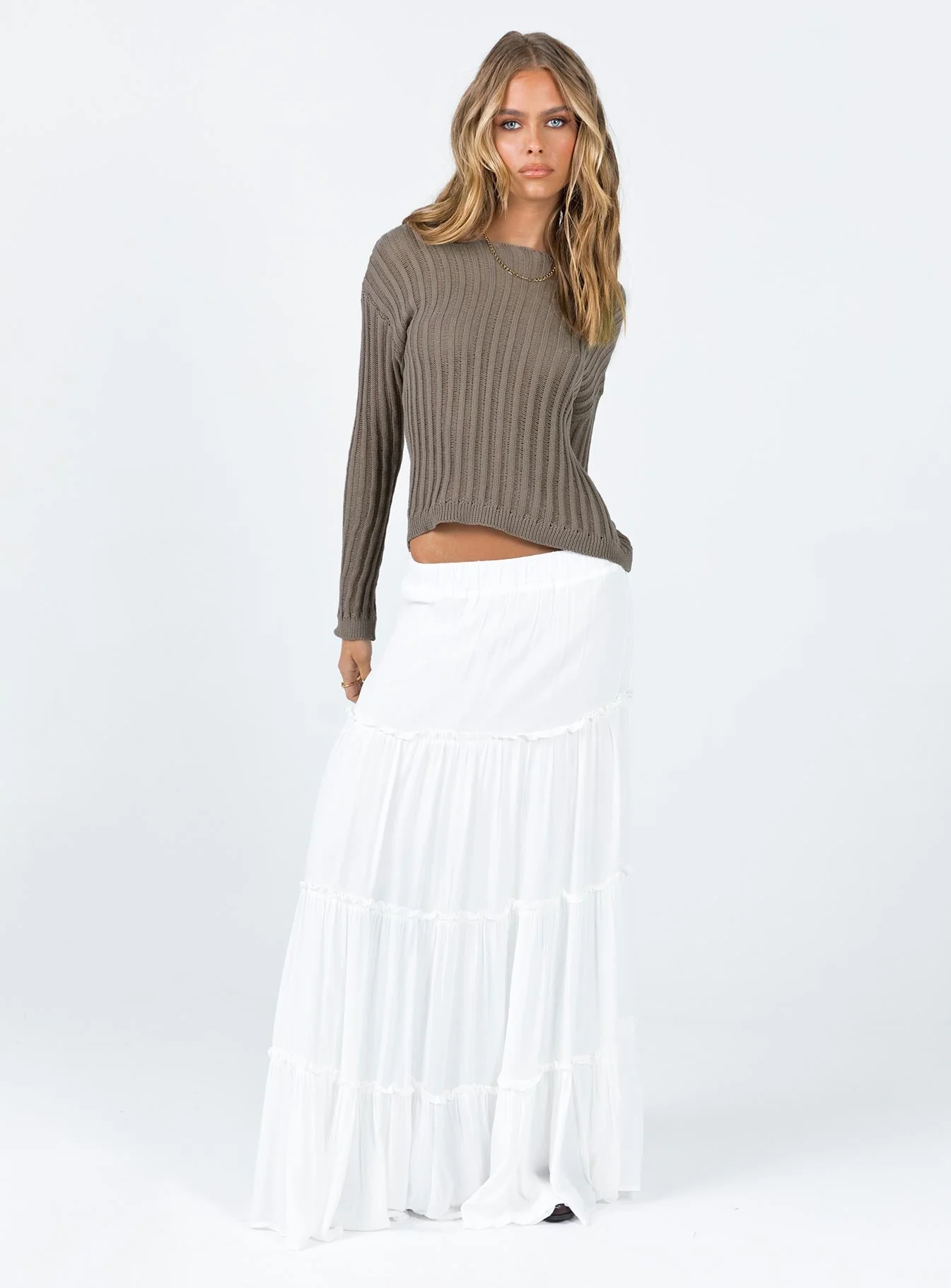 Miriah Maxi Skirt White - Image 2