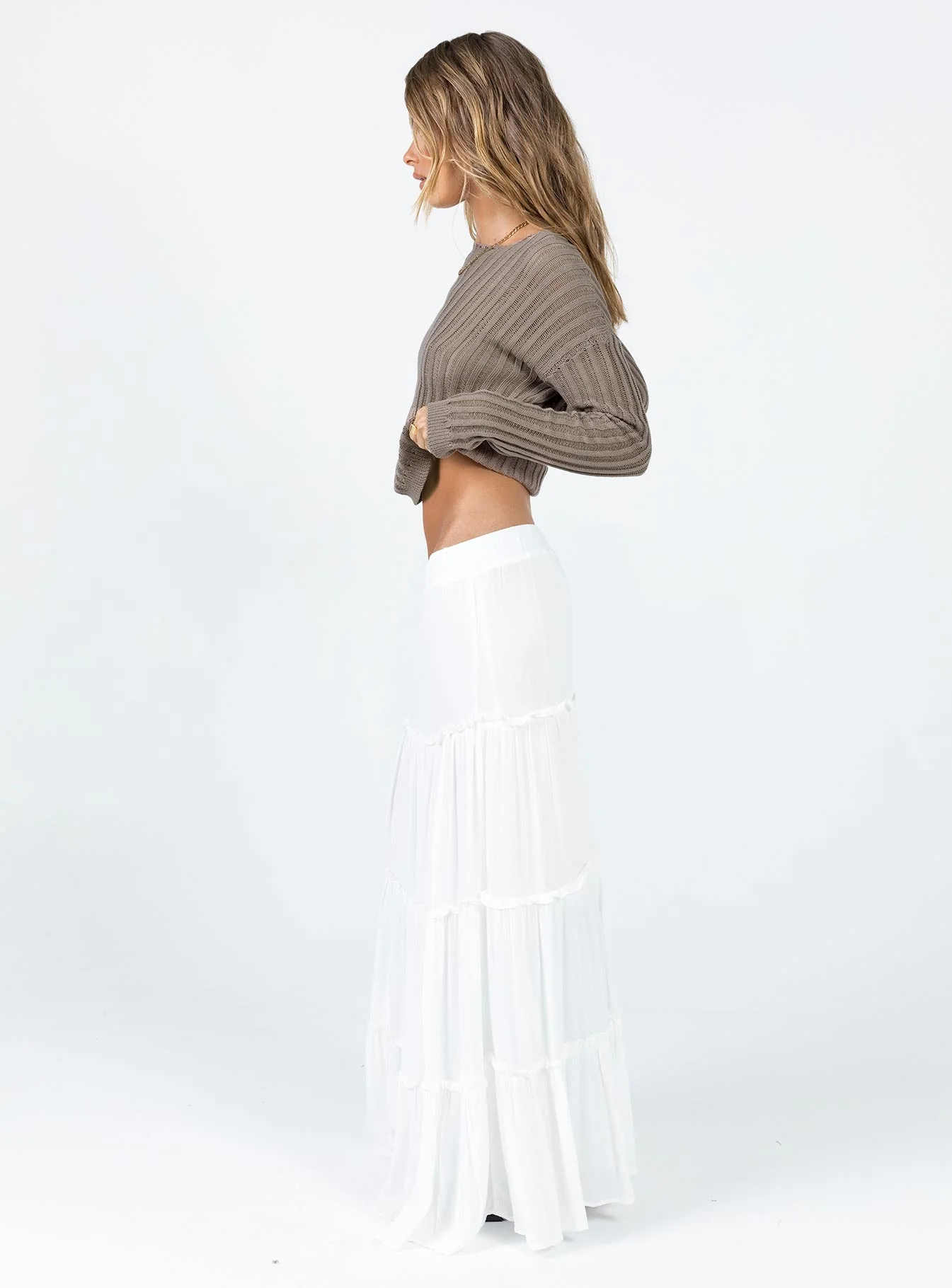 Miriah Maxi Skirt White - Image 3