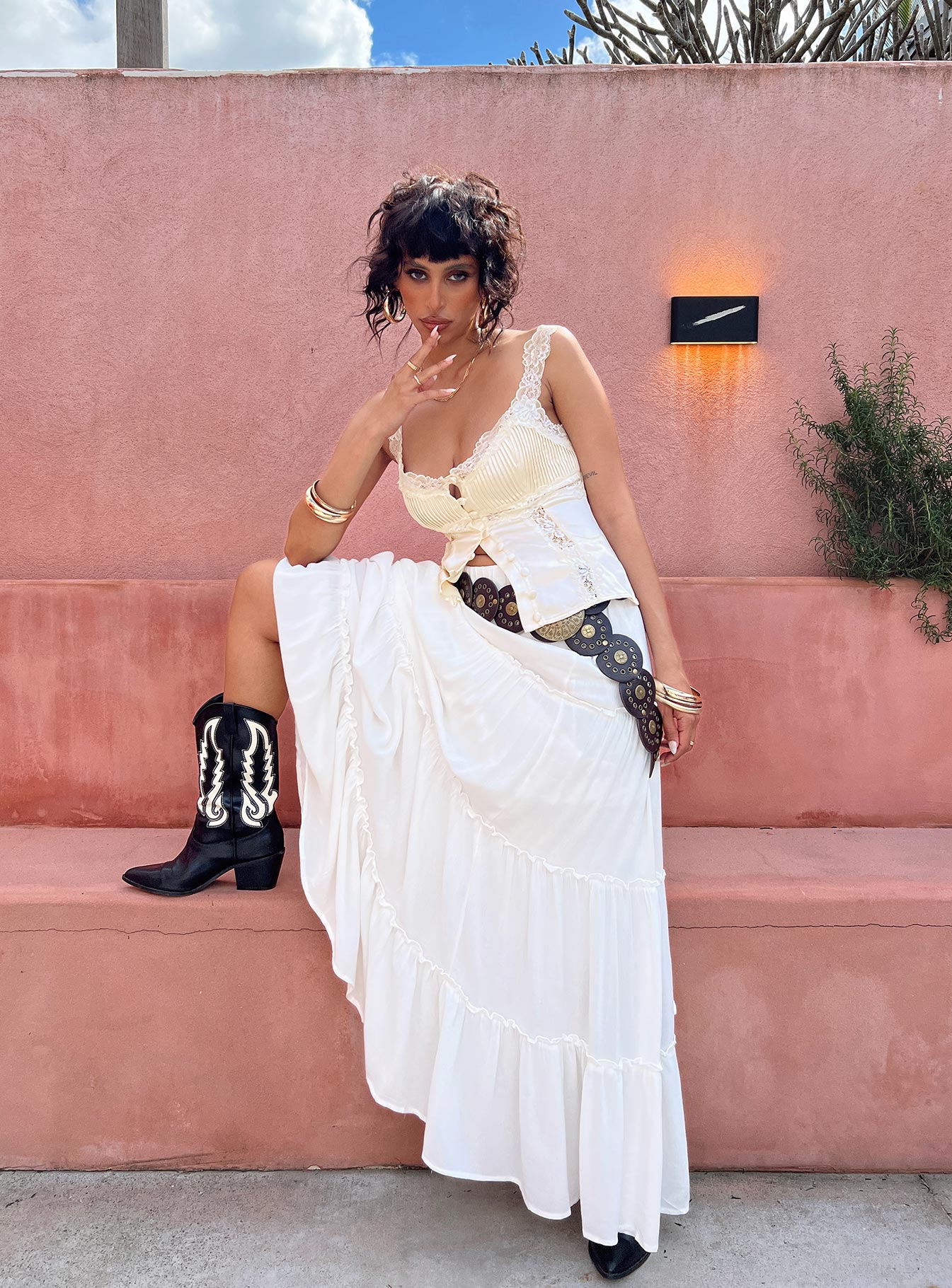 Miriah Maxi Skirt White - Image 7