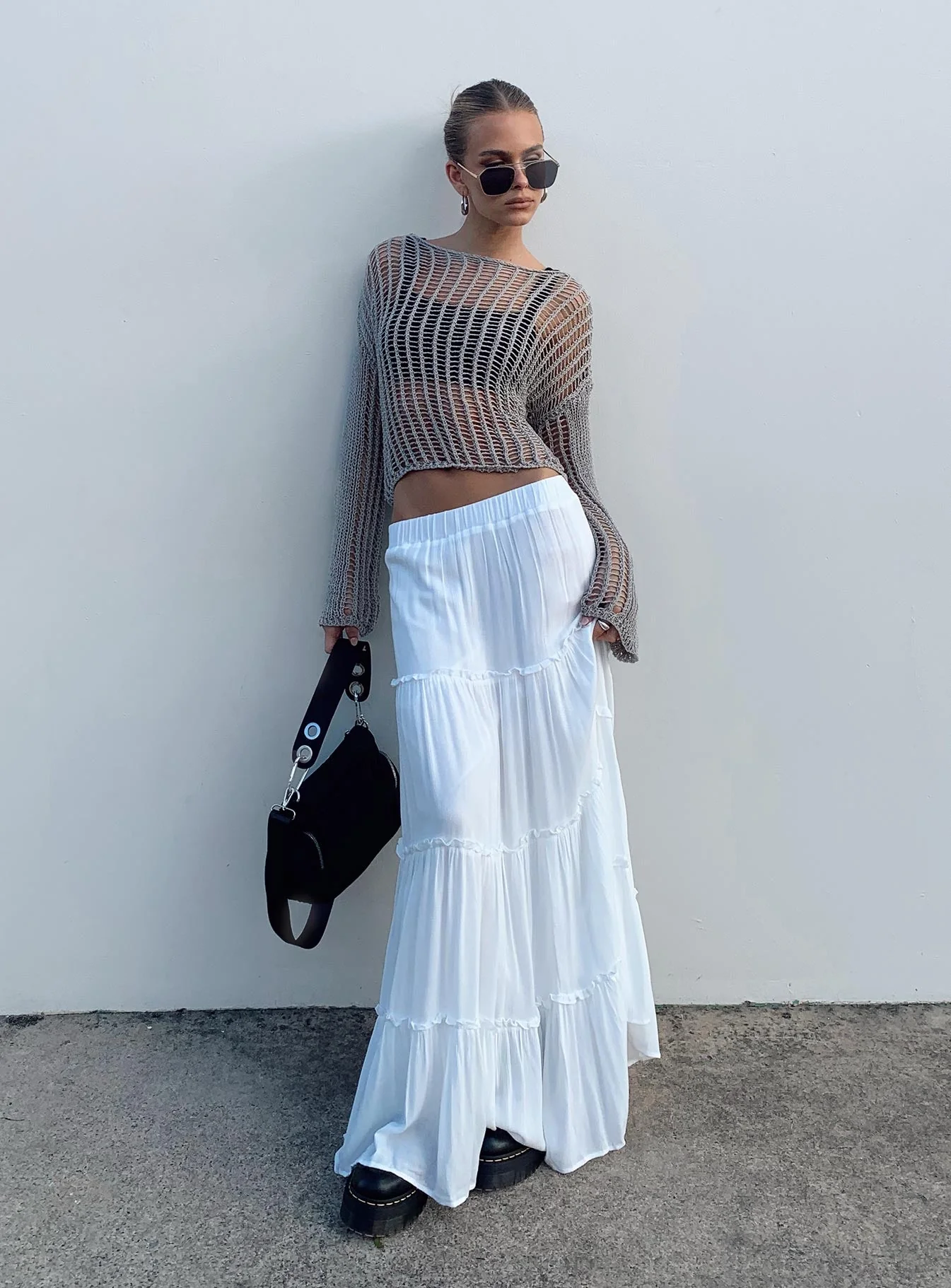 Miriah Maxi Skirt White - Image 8