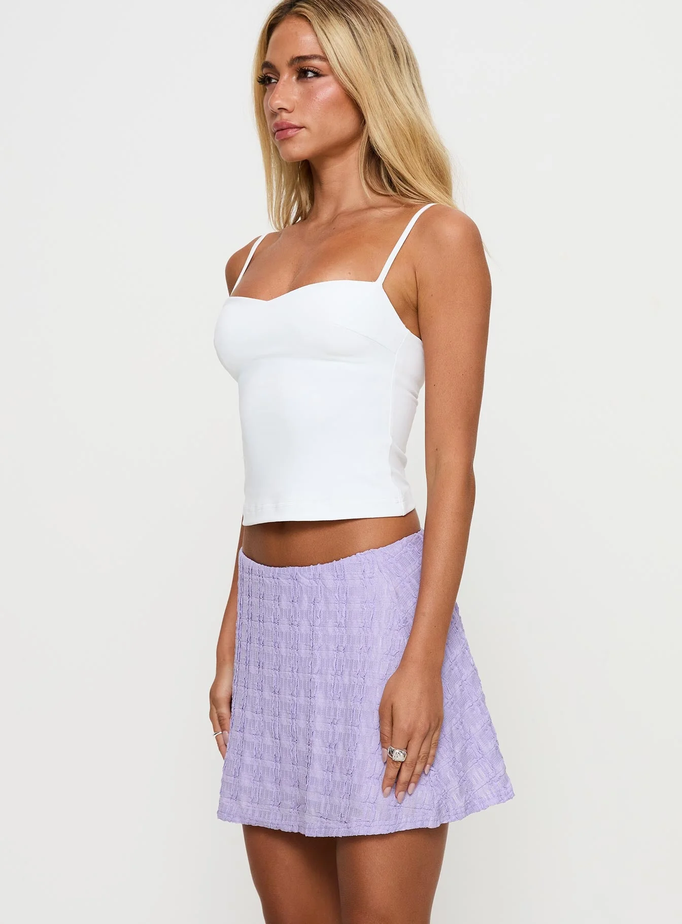 Mirina Mini Skirt Purple - Image 3