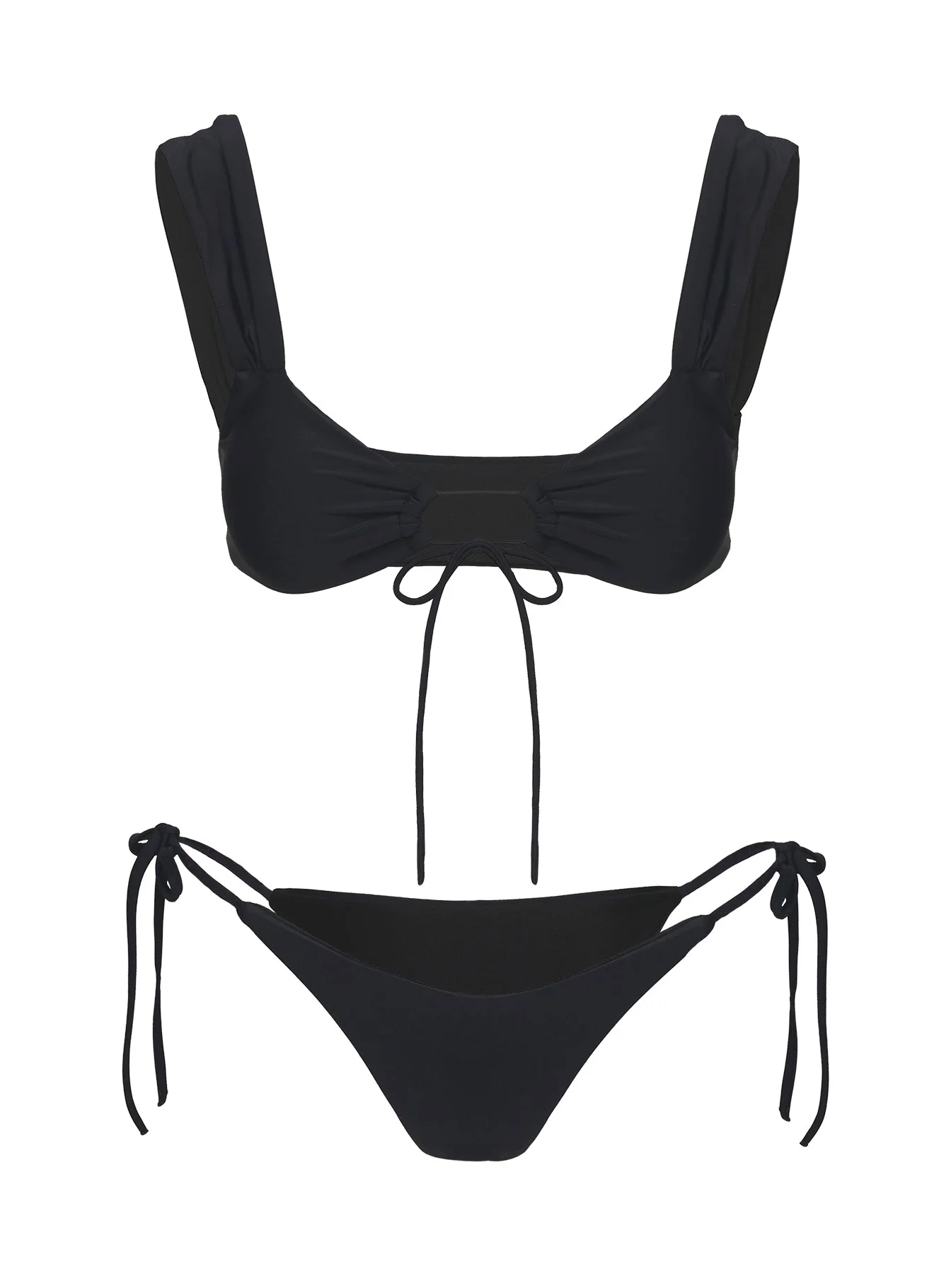 Missie Tie Side Bikini Bottom Black - Image 5