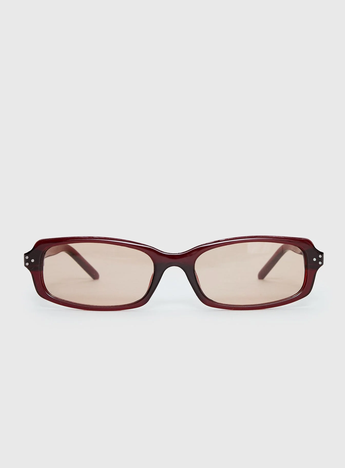 Mixtape Rectangle Sunglasses Red - Image 2