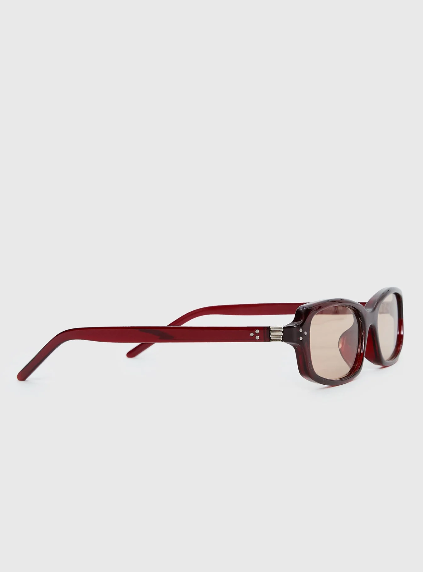 Mixtape Rectangle Sunglasses Red - Image 3