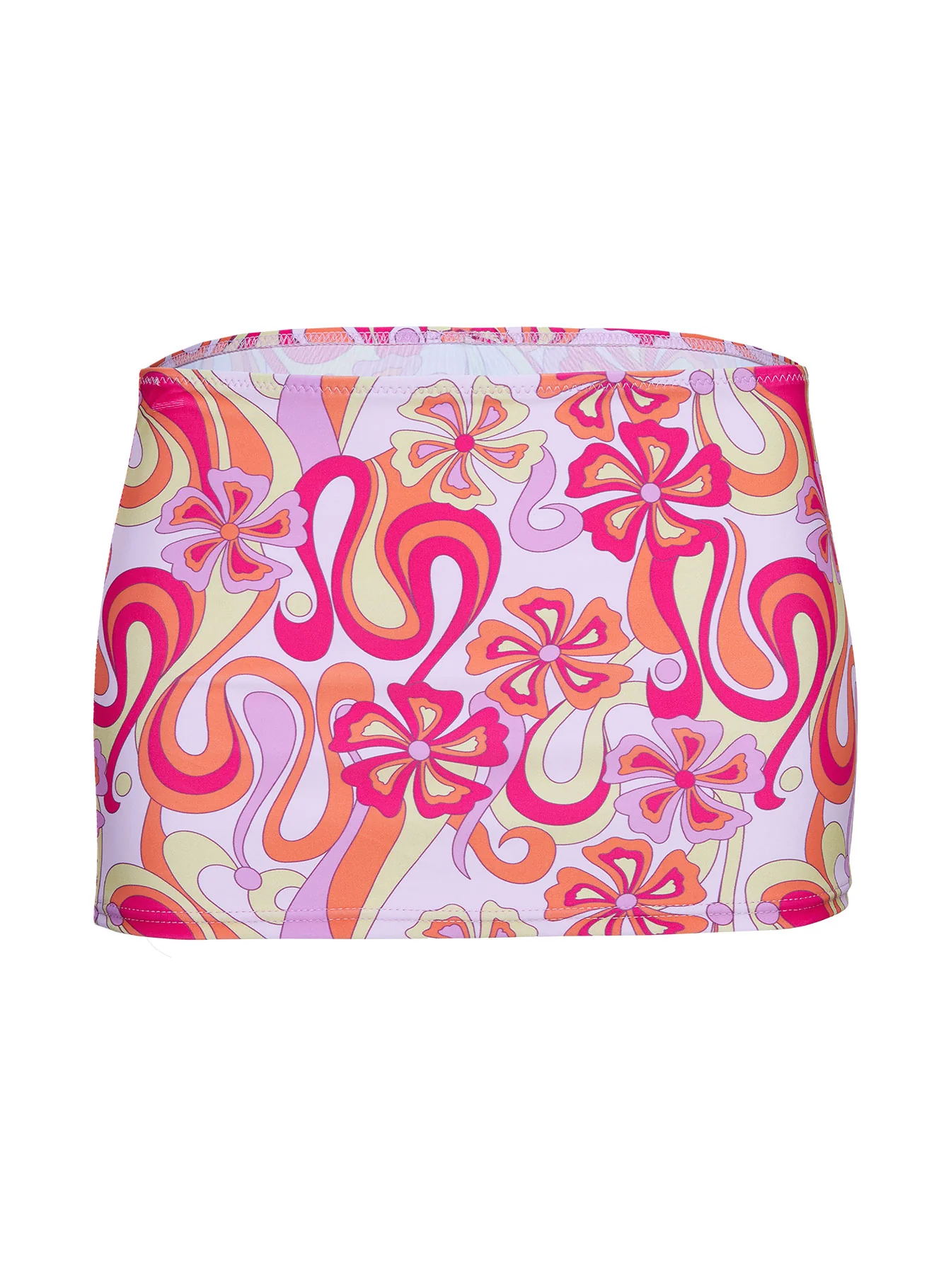 Mizza Swim Skirt Pink Retro Floral - Image 4