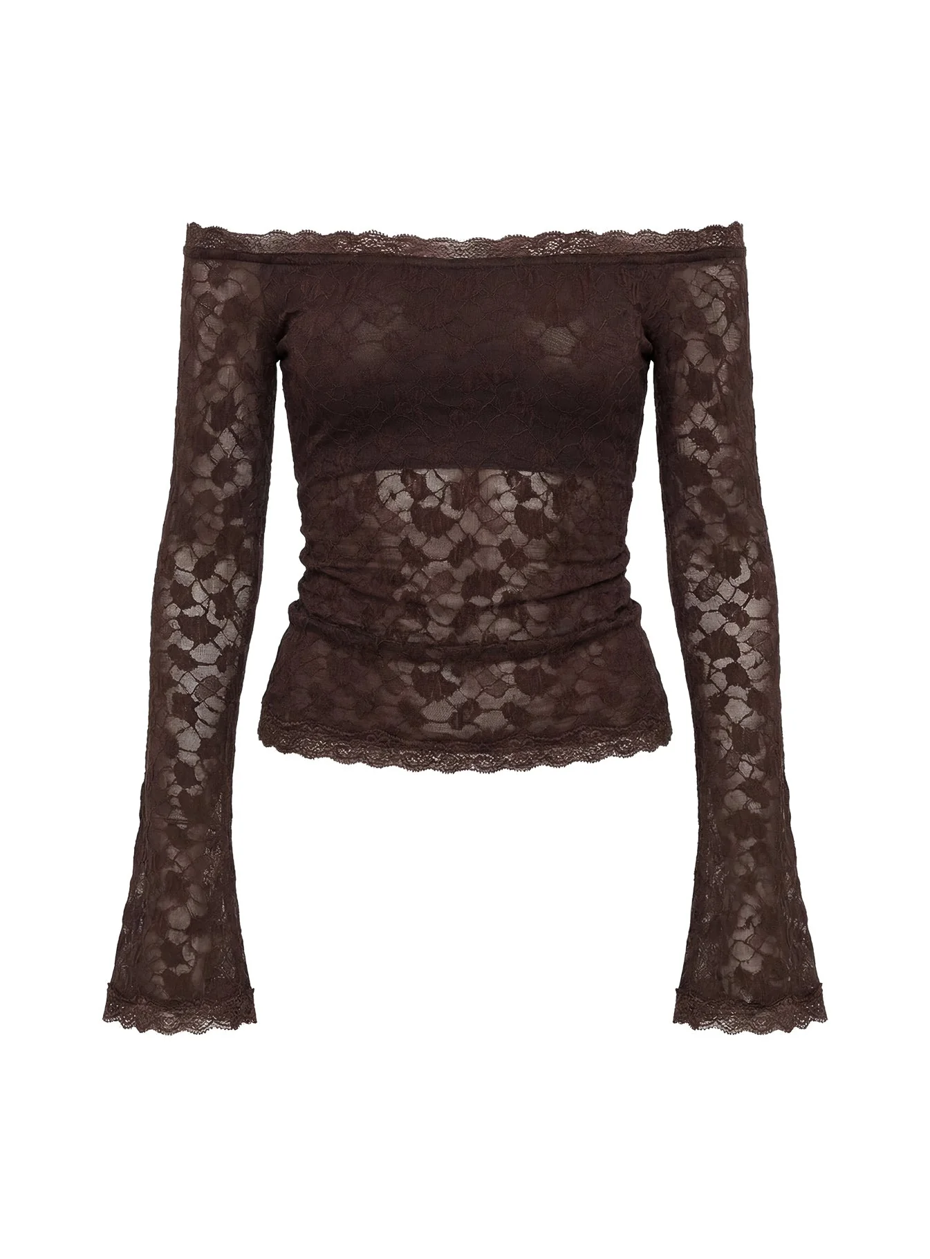 Mochapella Off The Shoulder Top Brown - Image 11