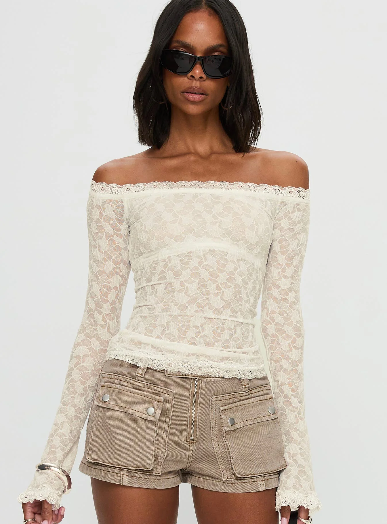Mochapella Off The Shoulder Top White - Image 2
