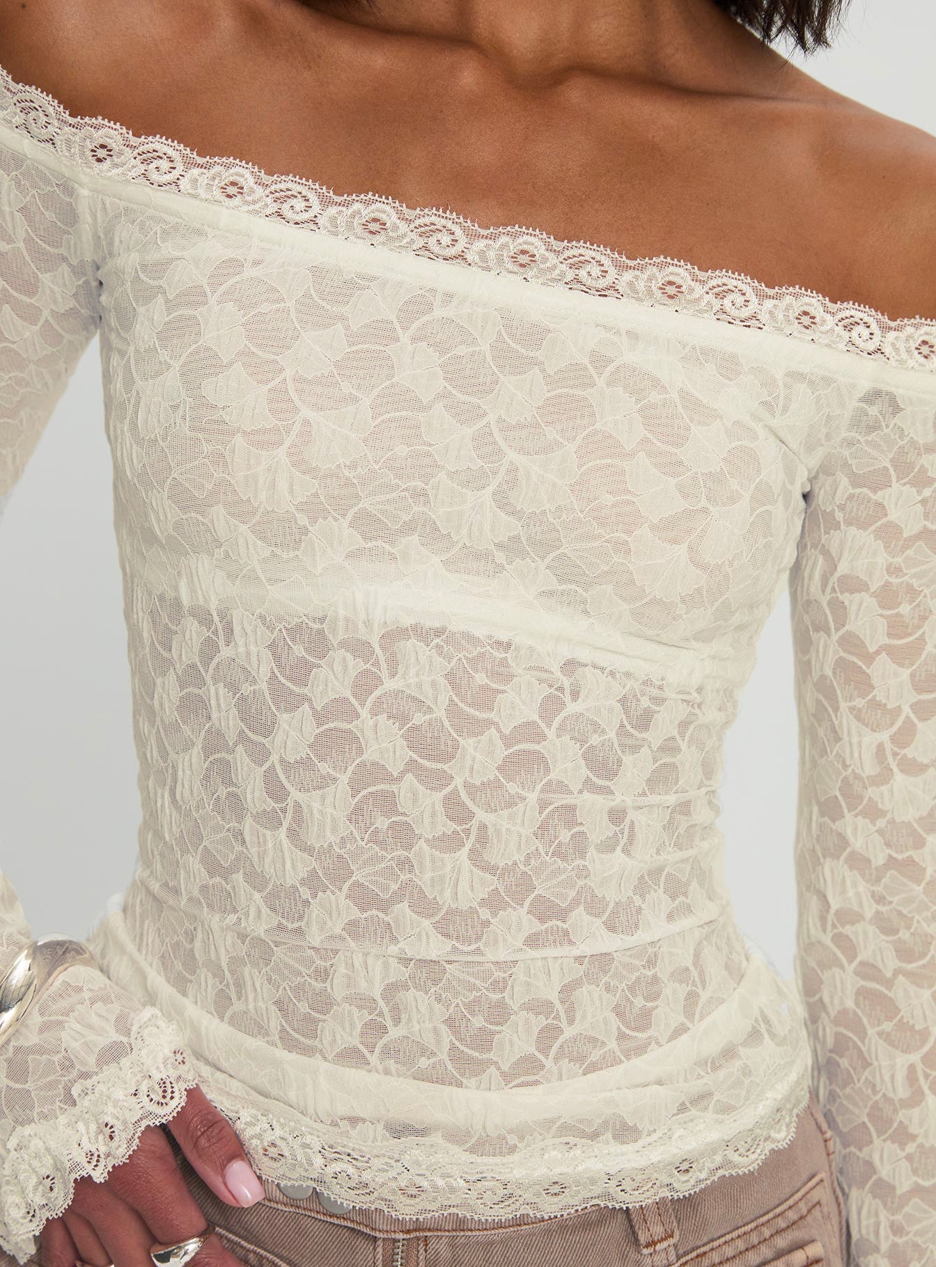 Mochapella Off The Shoulder Top White - Image 6