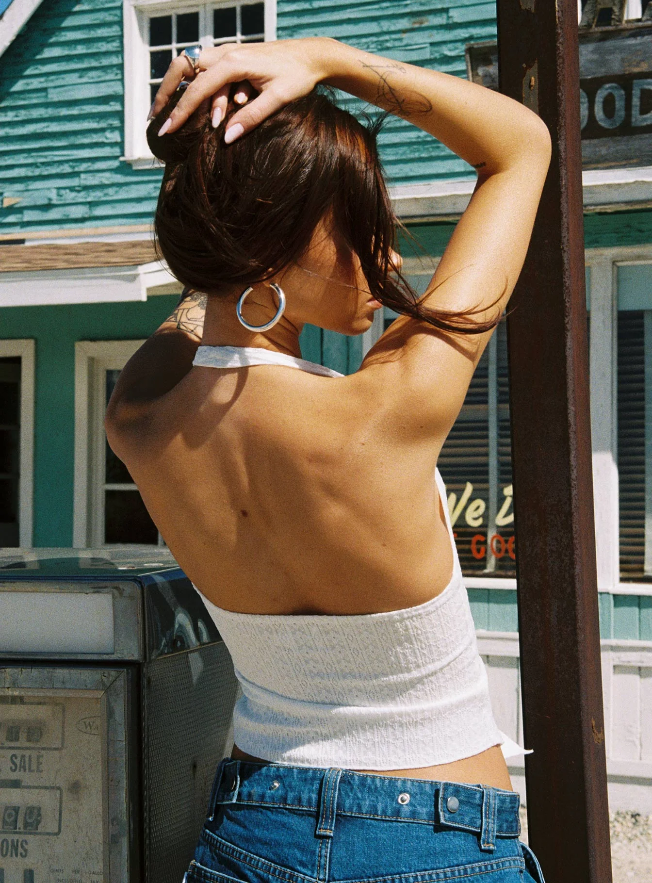 Moderna Halter Lace Top White - Image 6