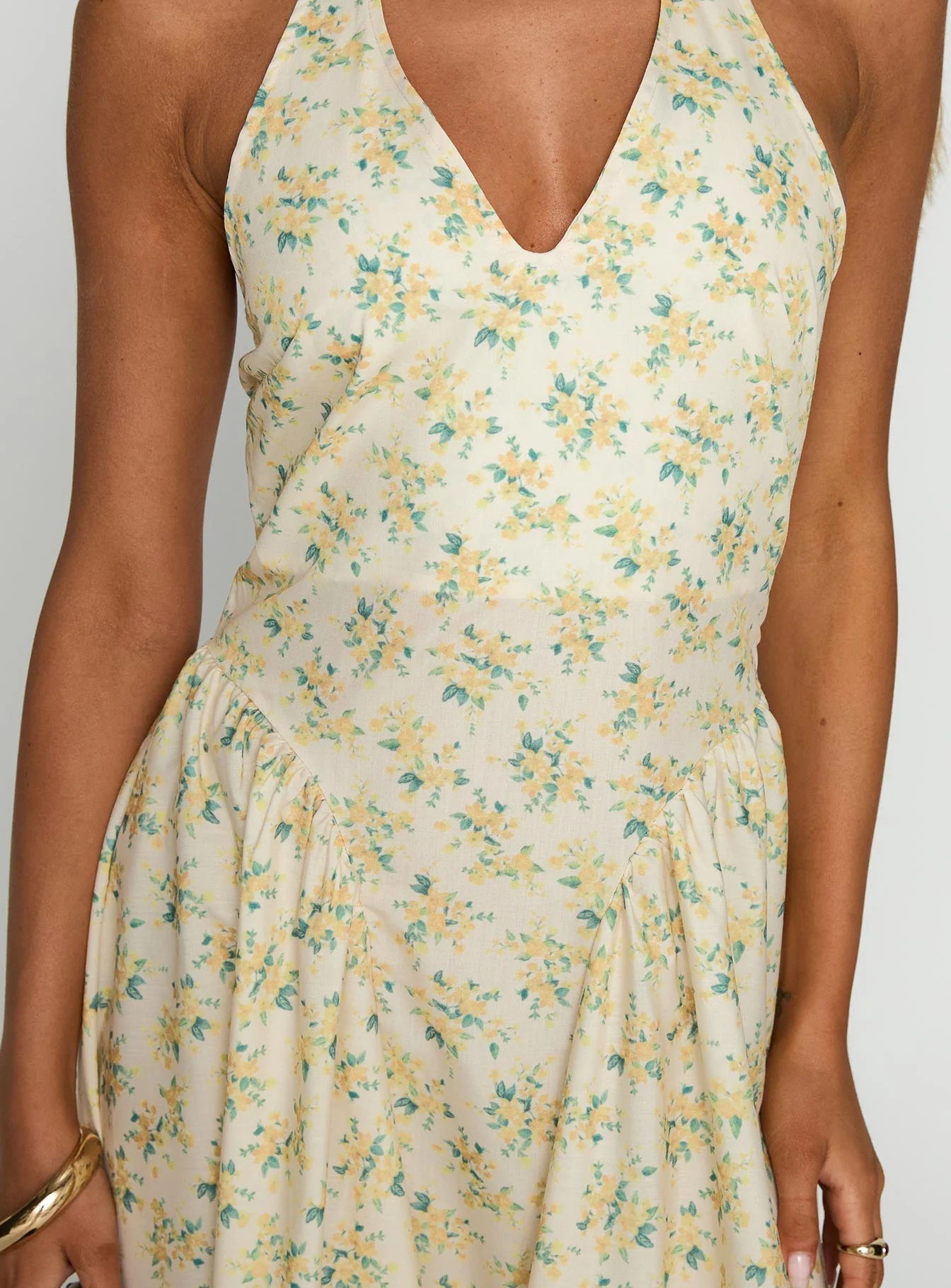 Monte Carlo Halter Maxi Dress Yellow - Image 6