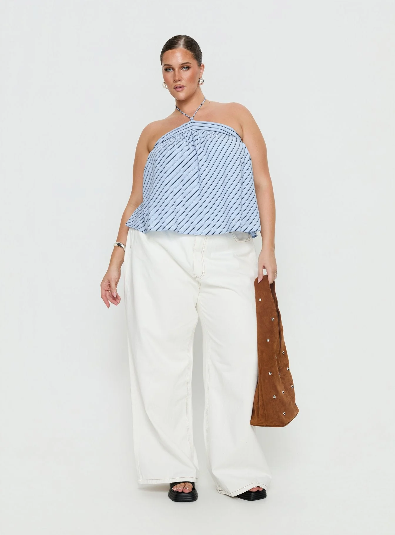 Moonlit Top Blue Stripe Curve - Image 2