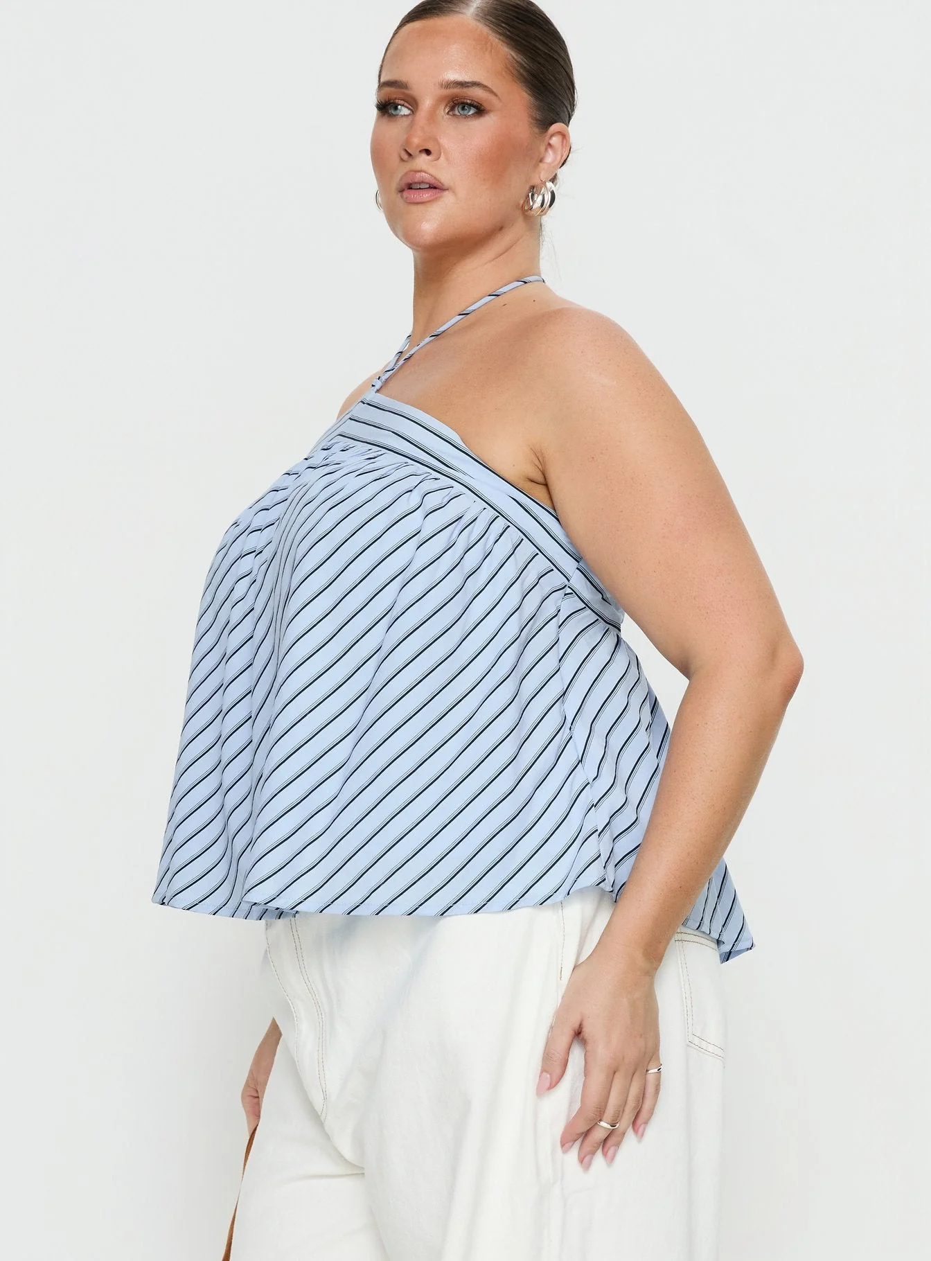 Moonlit Top Blue Stripe Curve - Image 3