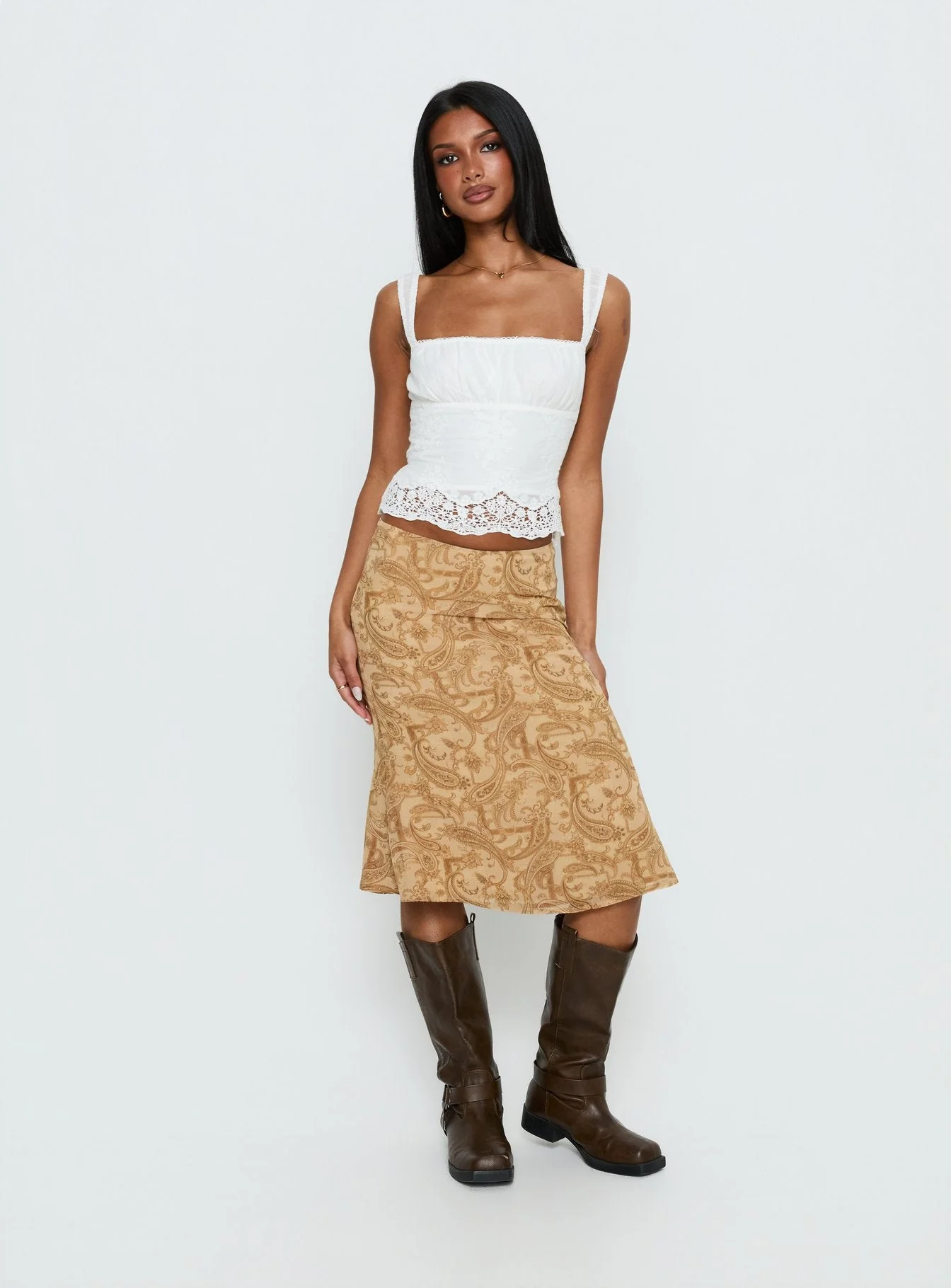 Moses Midi Skirt Paisley - Image 2