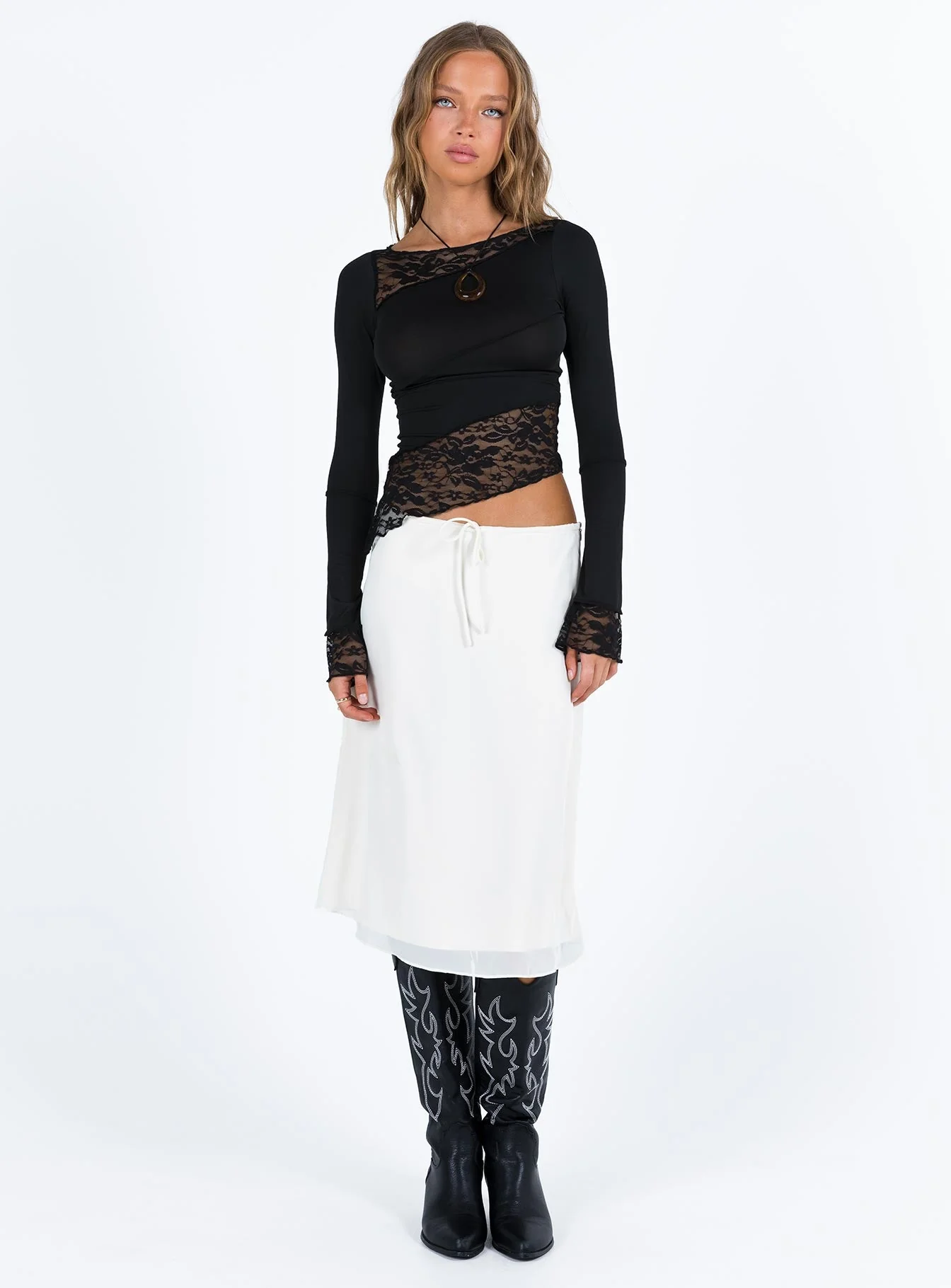 Motel Lucca Top Lace Black - Image 4