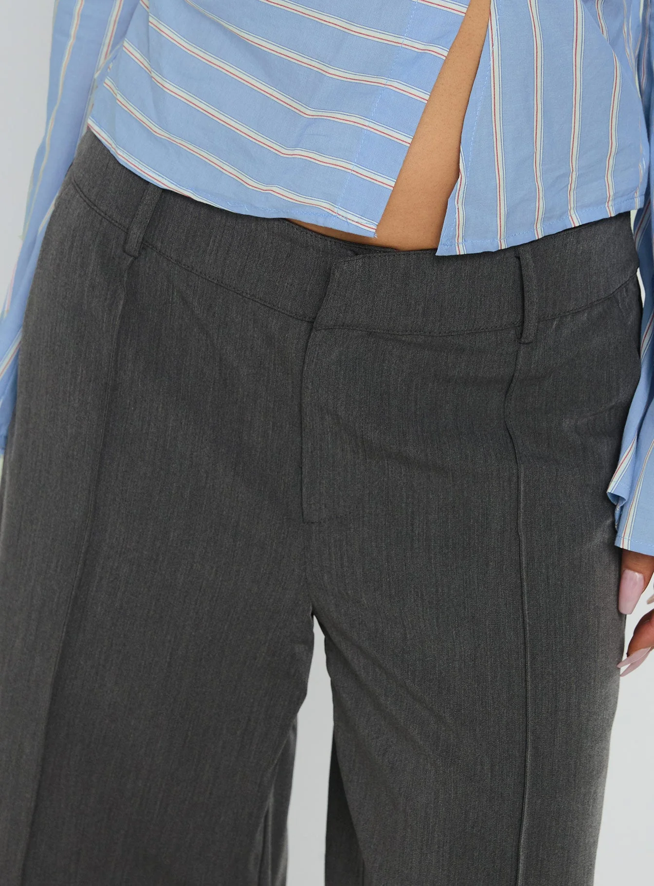 Munro Tailored Longline Shorts Grey - Image 6