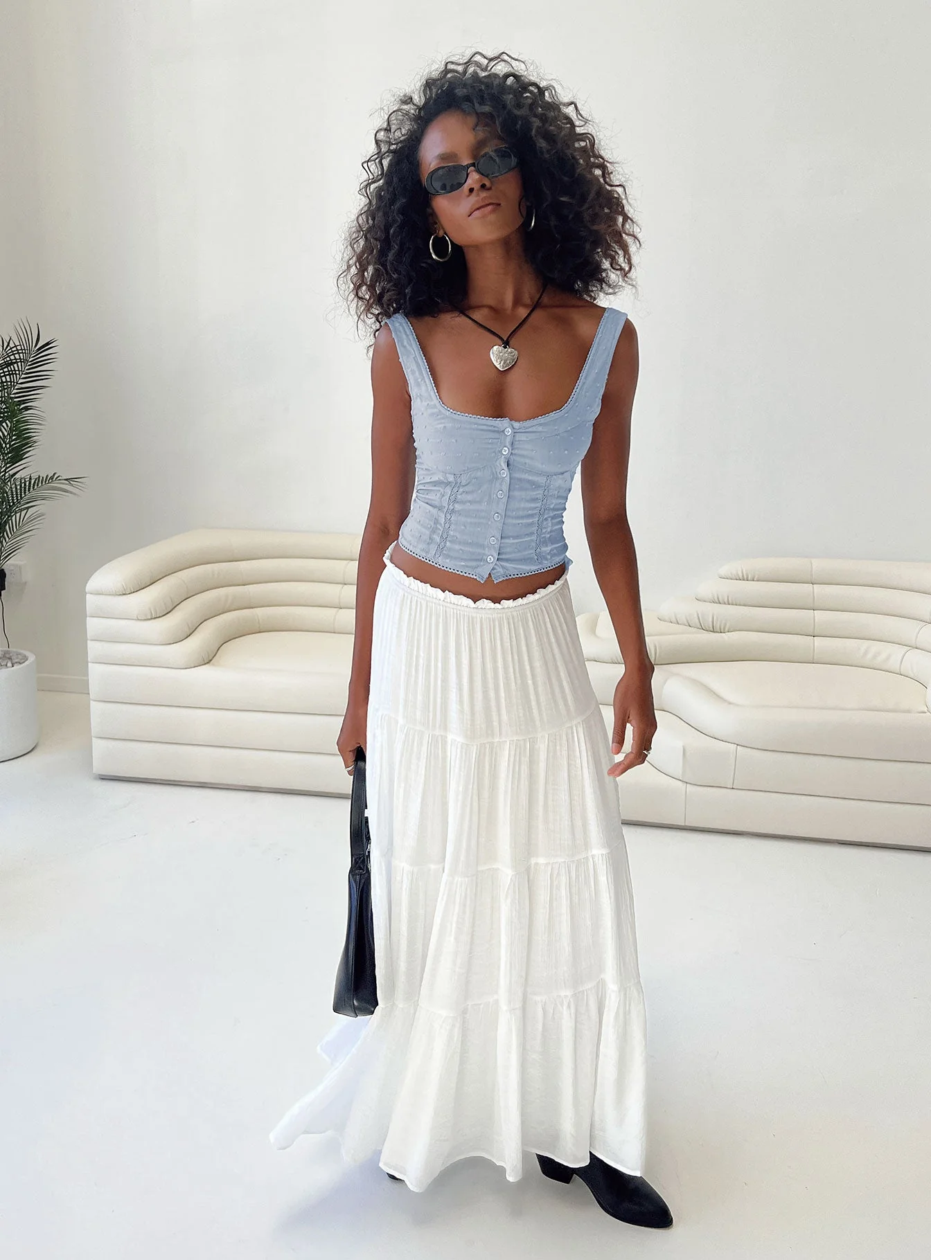 Mya Maxi Skirt White - Image 2