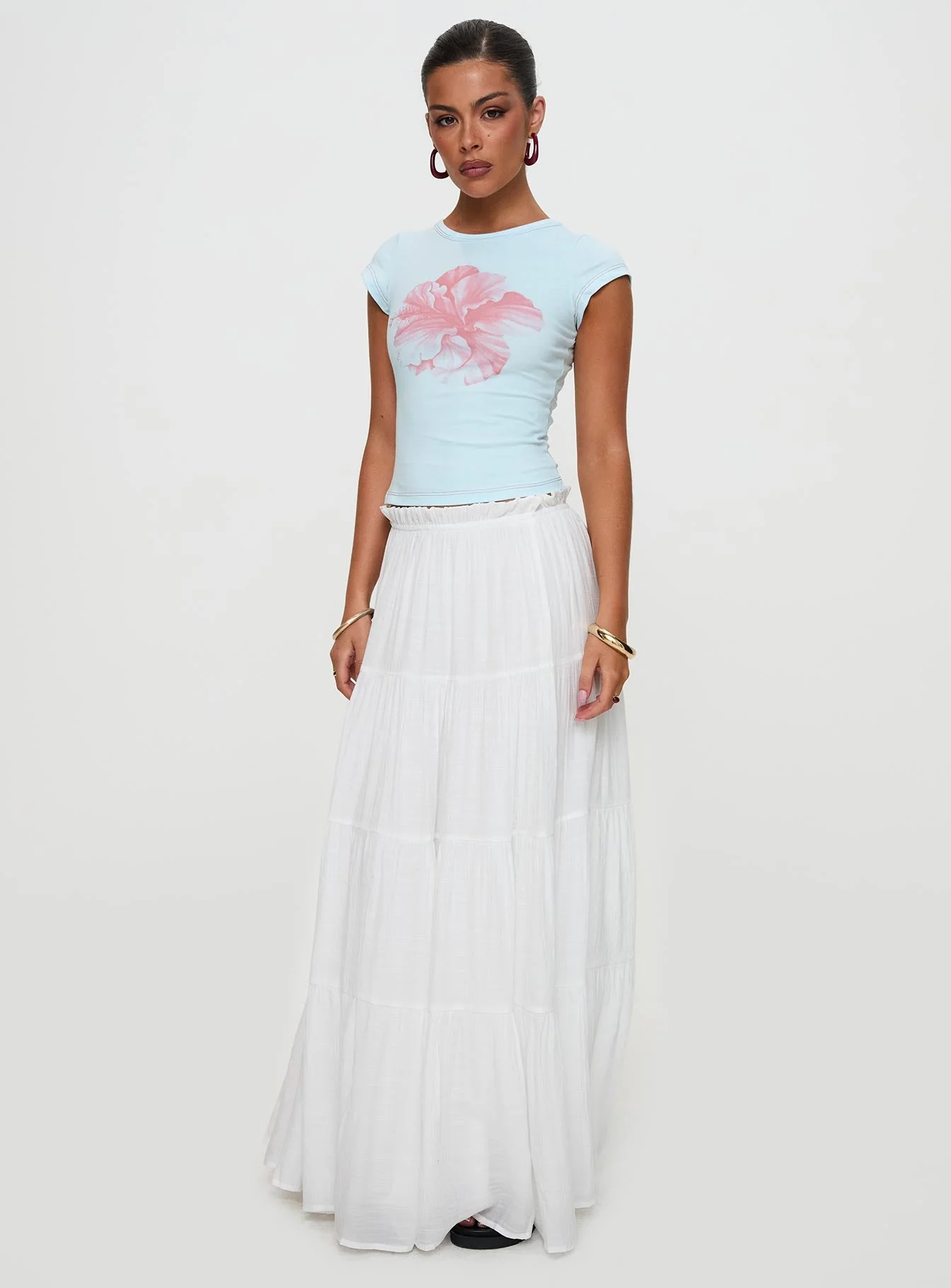 Mya Maxi Skirt White - Image 8