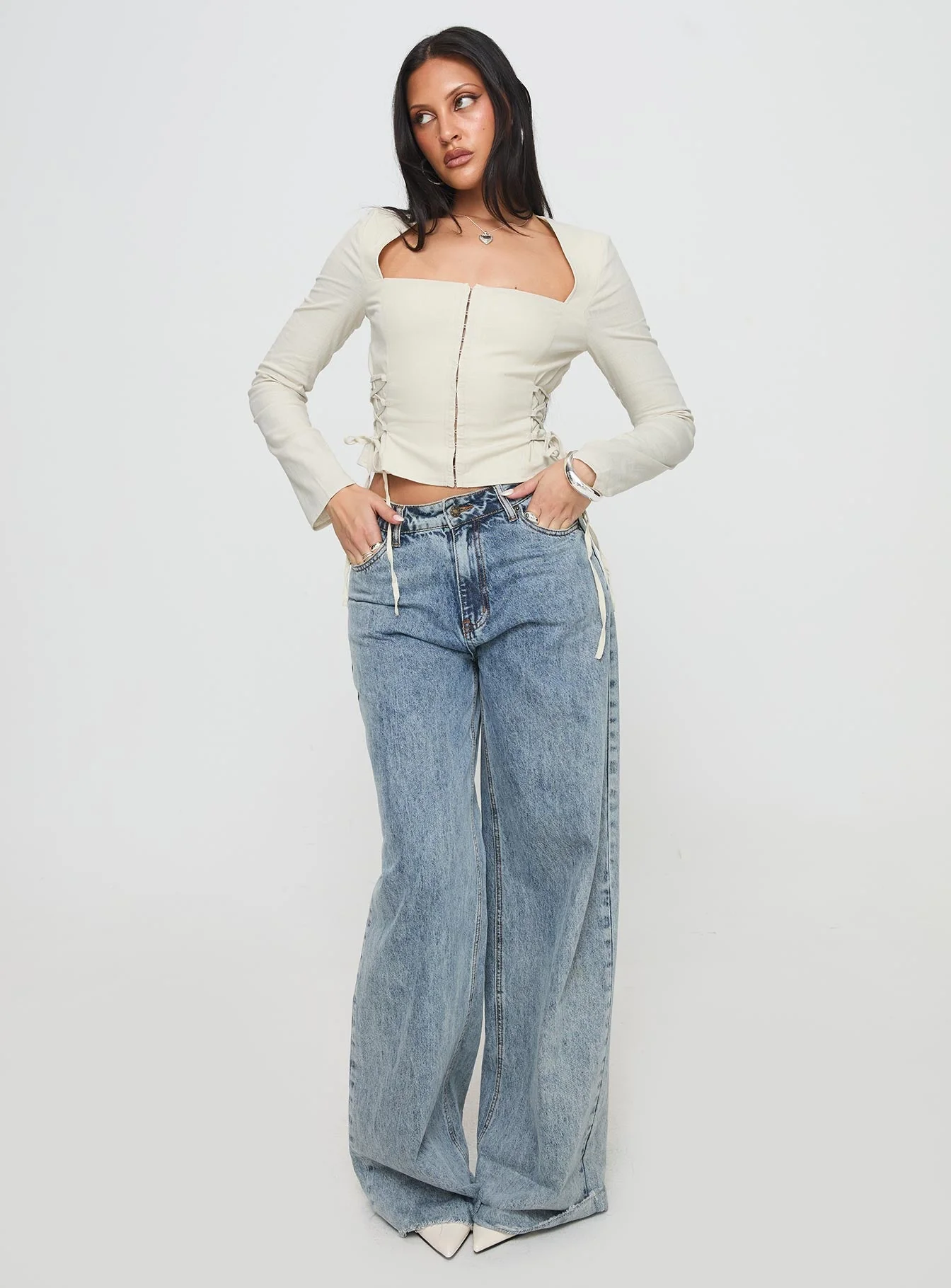 Myrin Long Sleeve Top Cream - Image 3