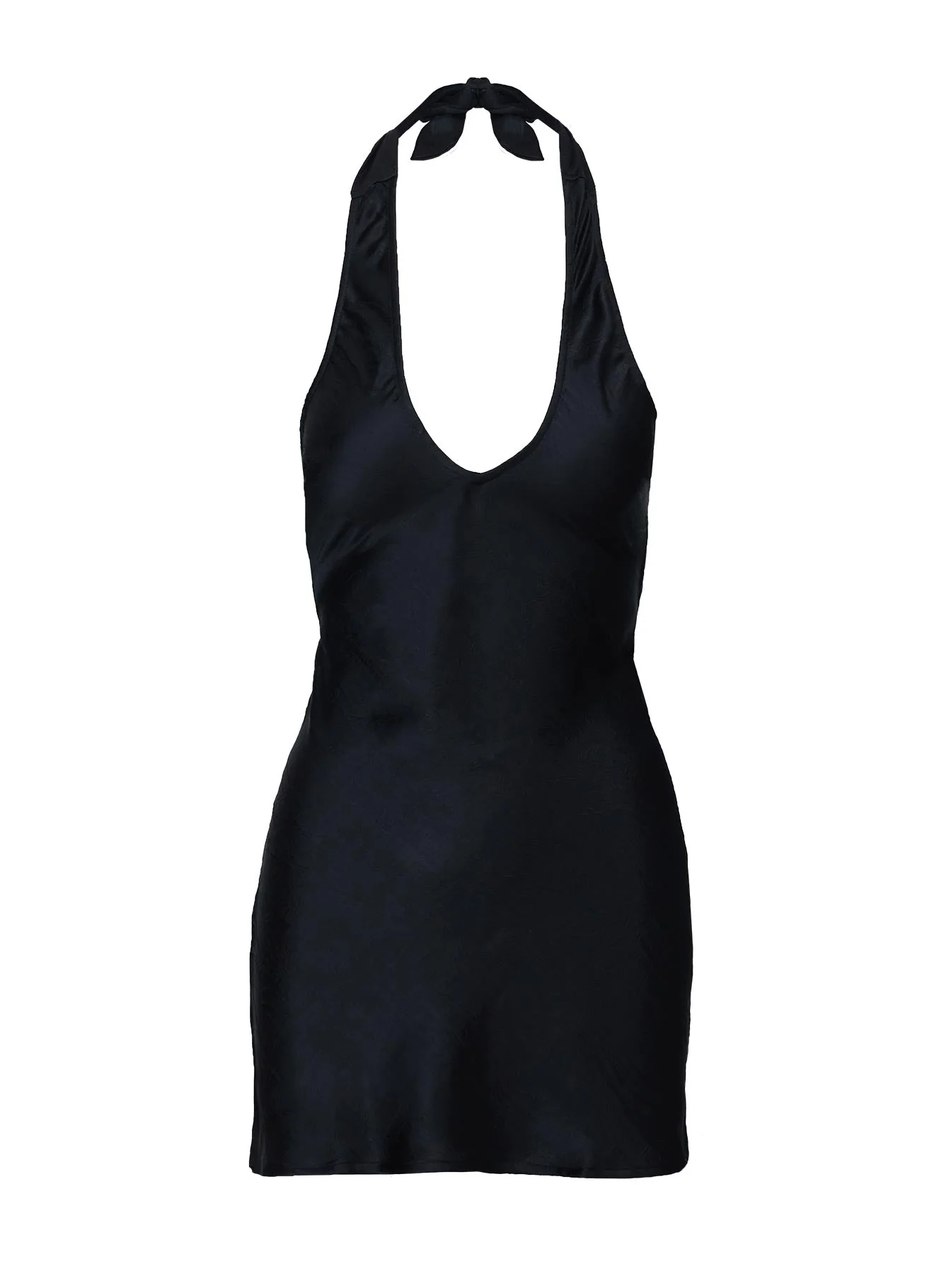 Mysteria Halter Mini Dress Black - Image 7