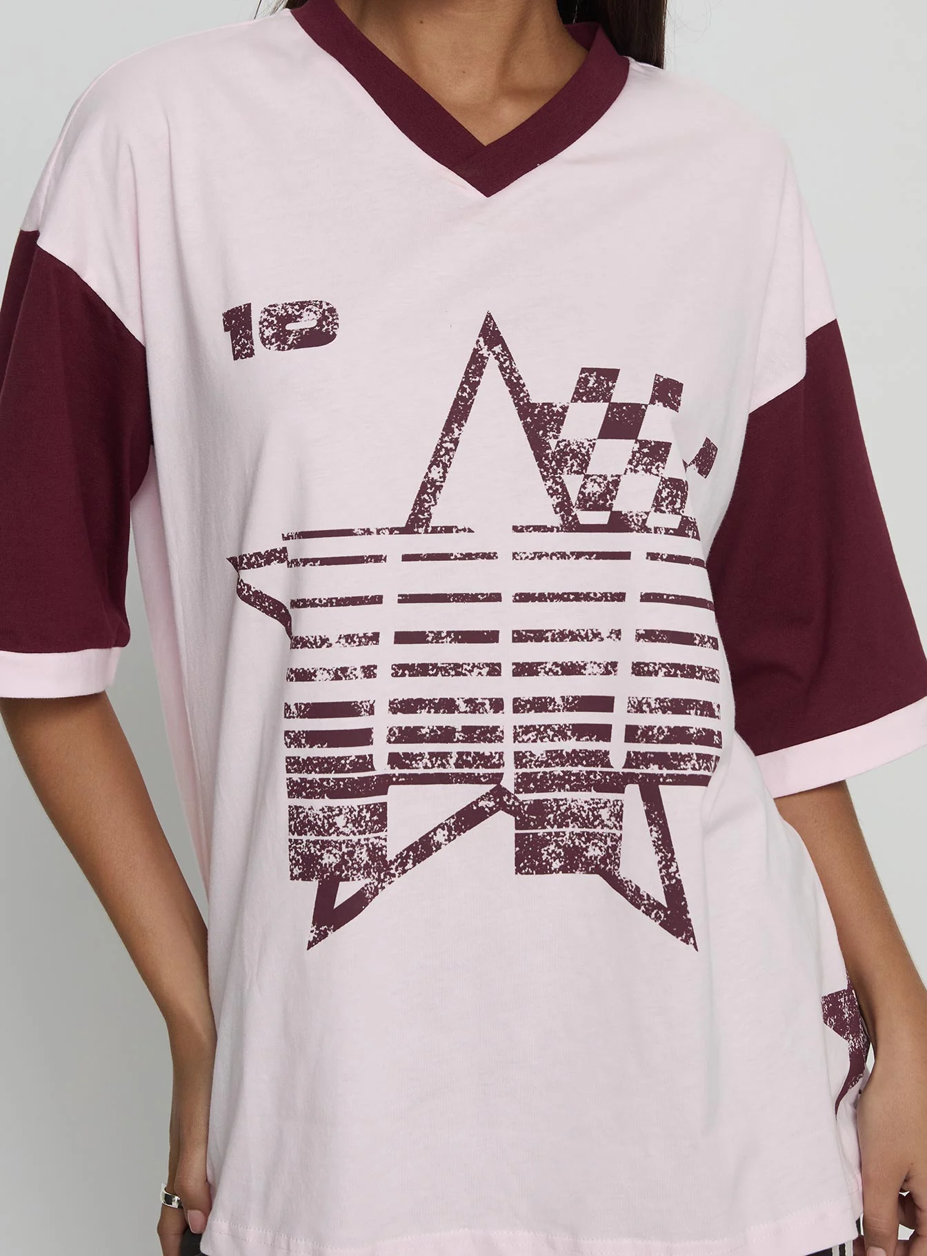 Nachell Short Sleeve Moto Top Pink - Image 6