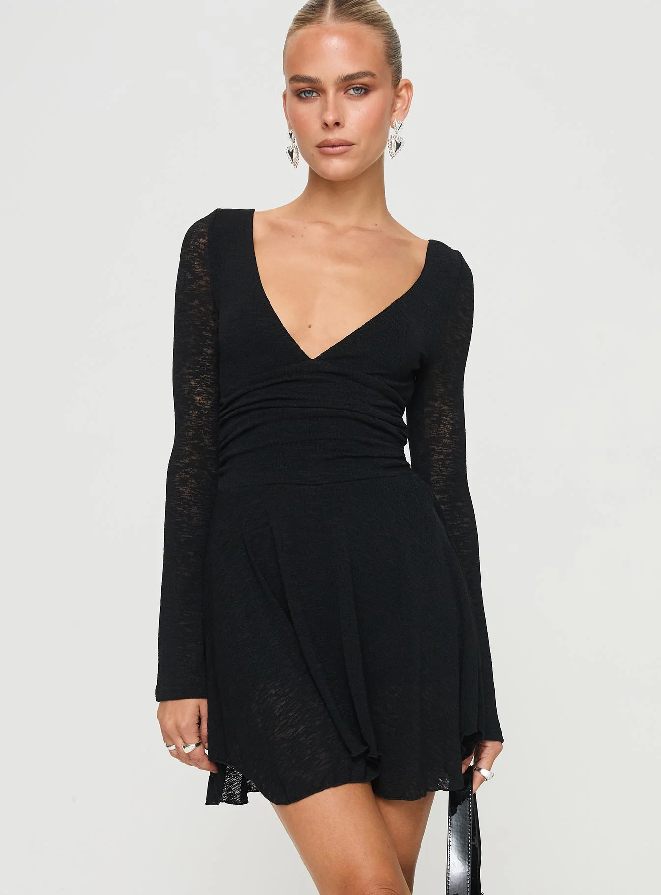 Nautia Long Sleeve Romper Black - Image 2