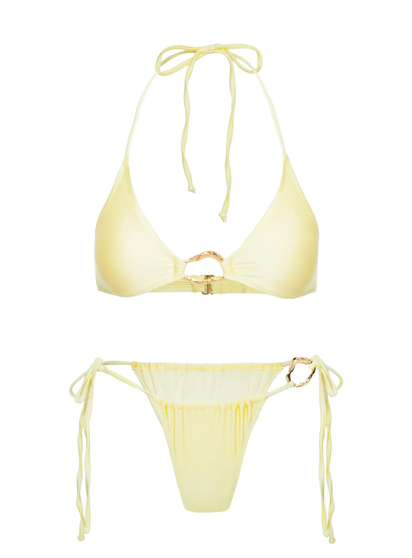 Nautilus Tie Side Bikini Bottoms Yellow - Image 6