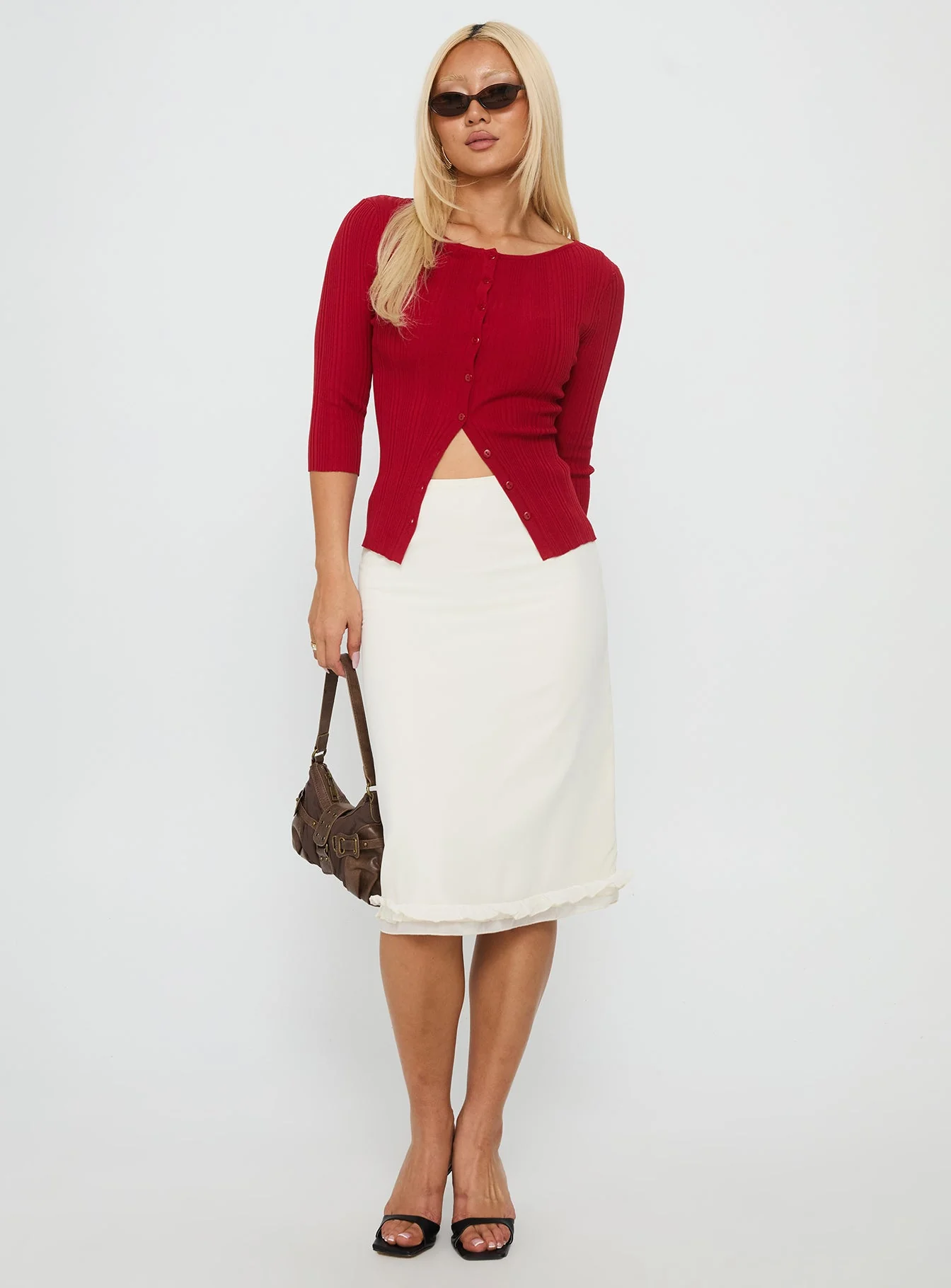 Need My Love 3/4 Sleeve Top Red - Image 3
