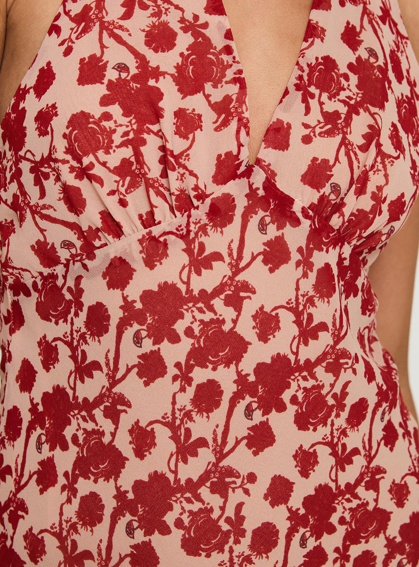 Neelia Mini Dress Red Floral Petite - Image 6