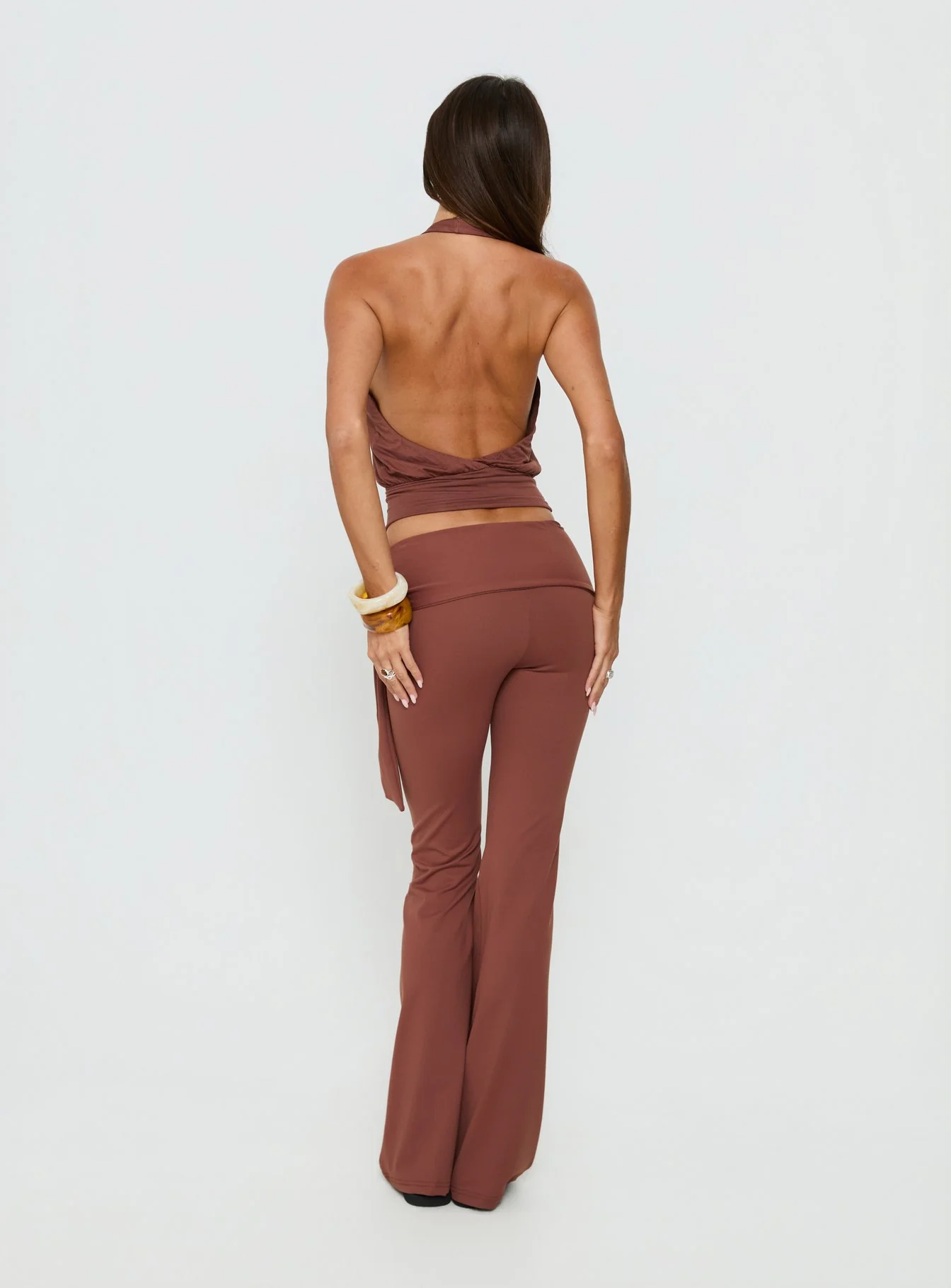 Daily Define Tie Waist Pants Brown - Image 5