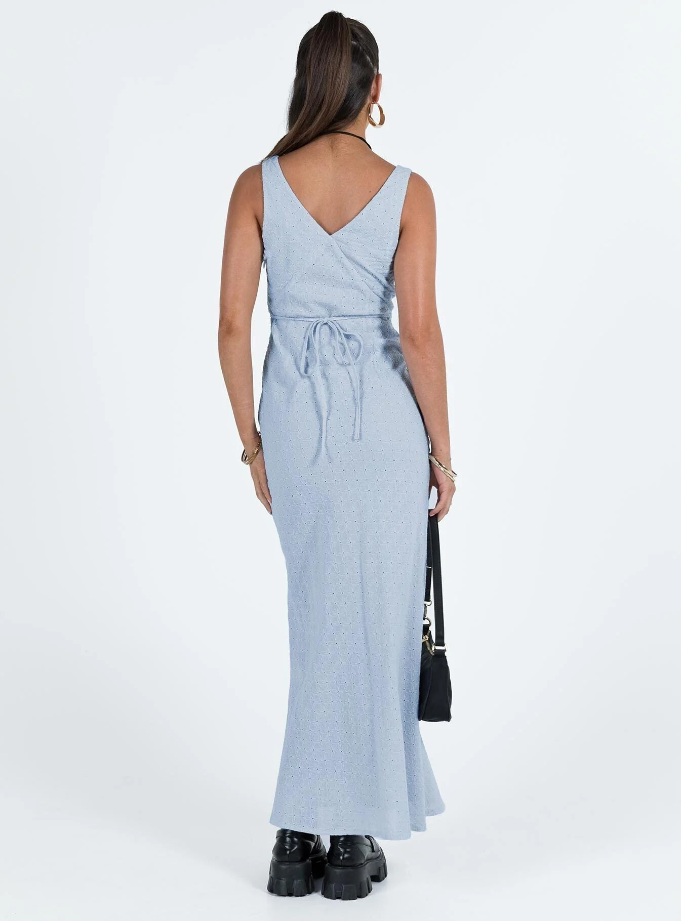 Nellie Anglaise Maxi Dress Blue - Image 5