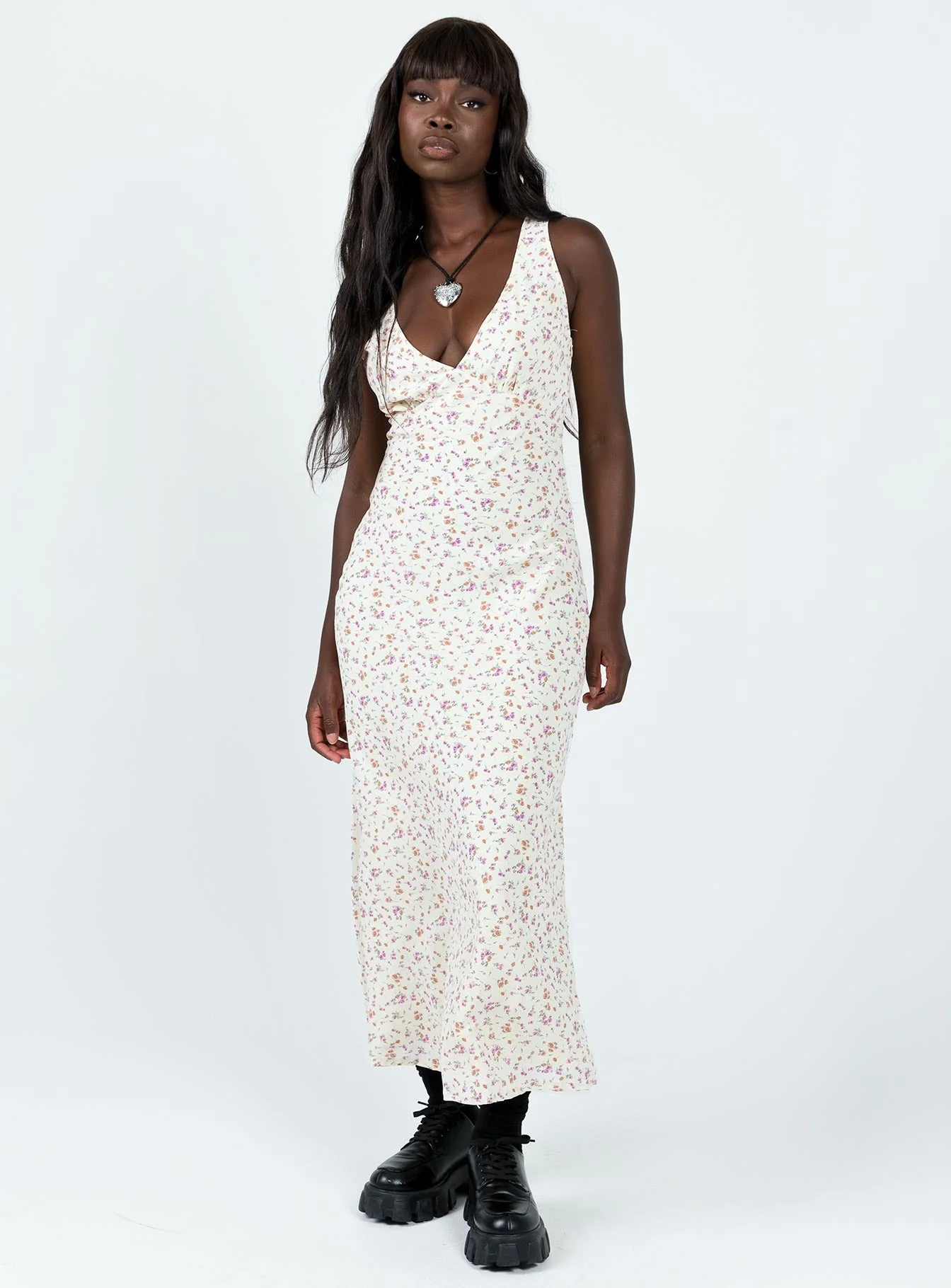 Nellie Maxi Dress Cream - Image 2