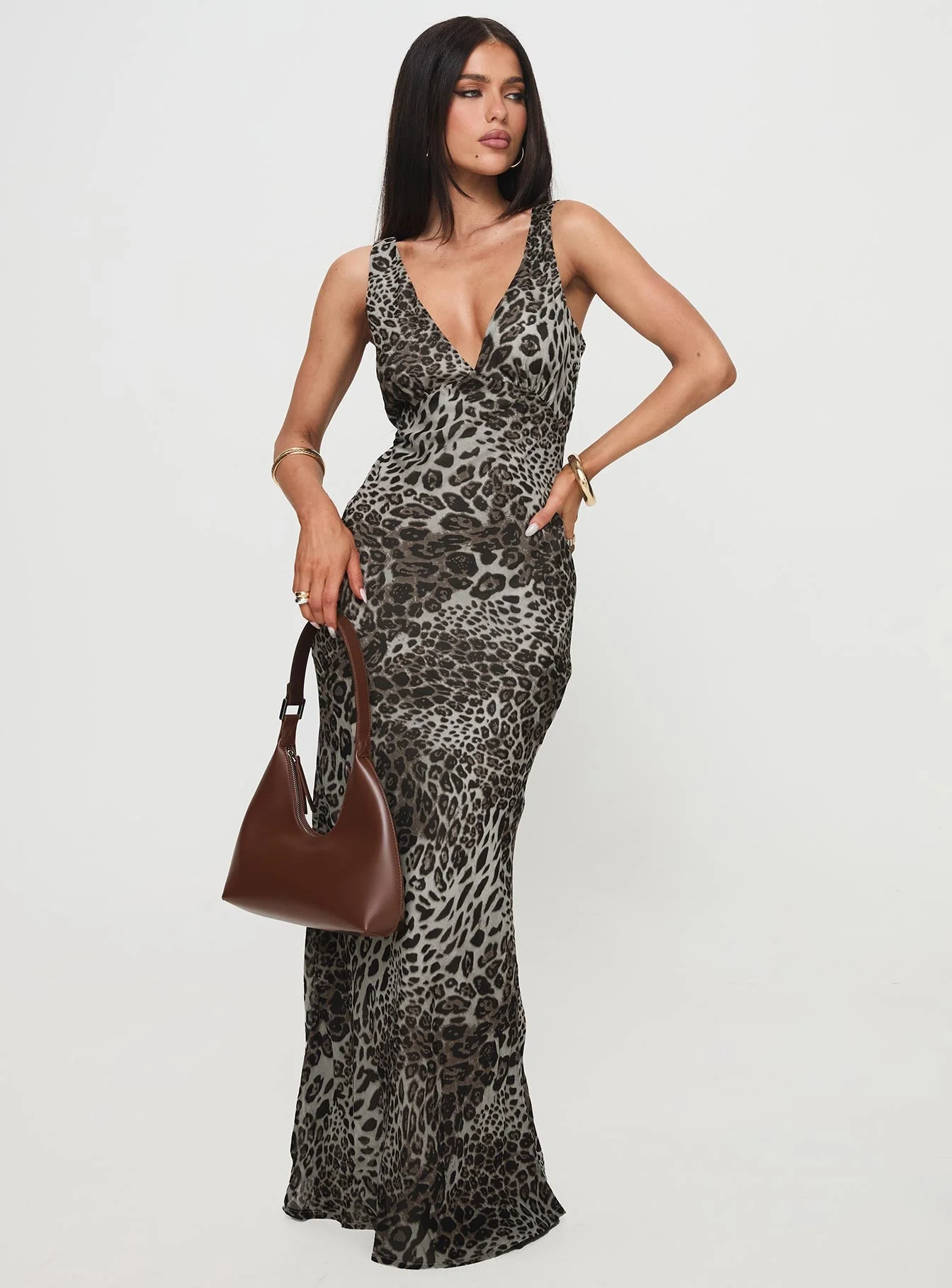 Nellie Maxi Dress Leopard - Image 2