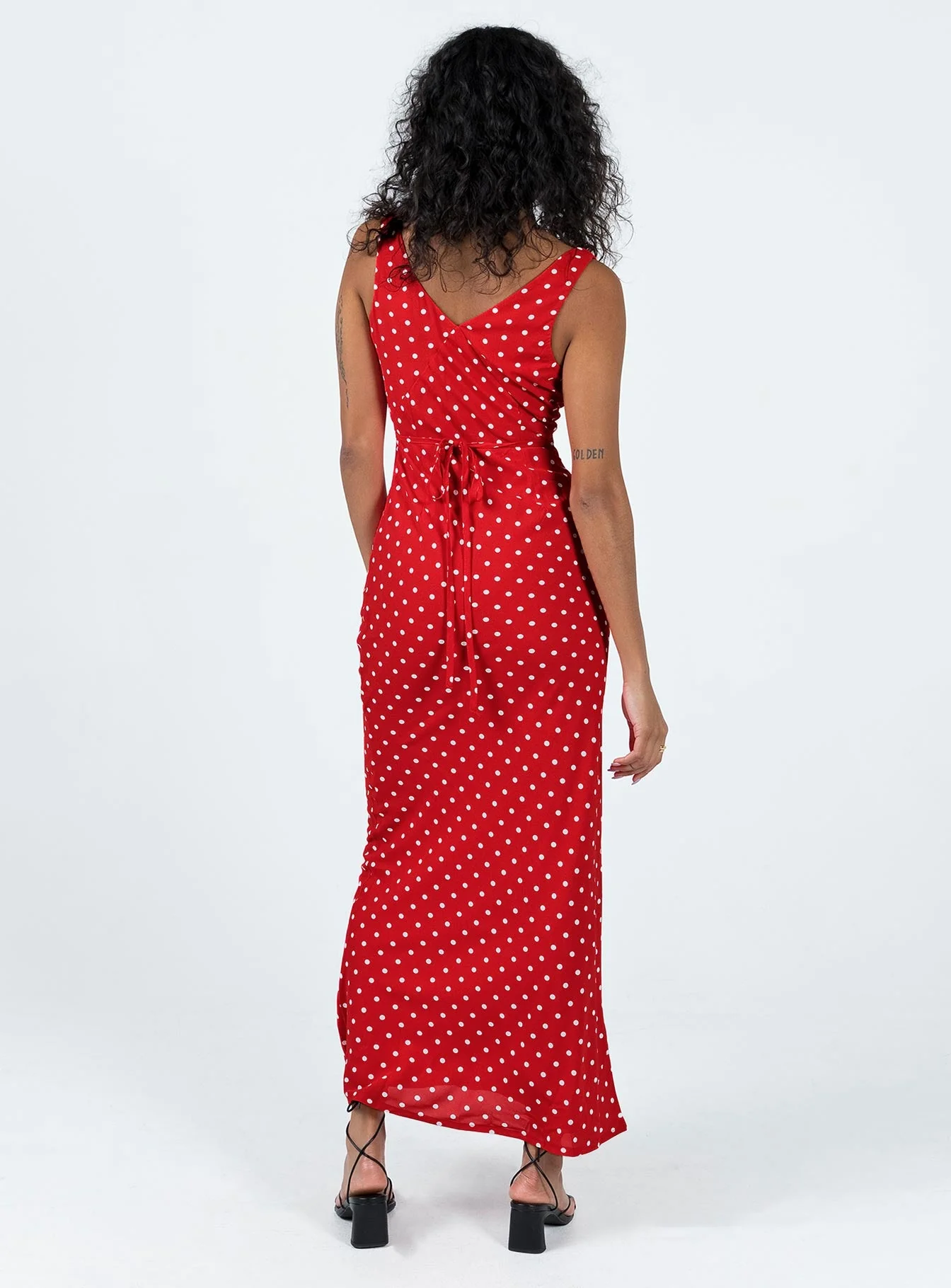 Nellie Maxi Dress Red Polka Dot - Image 5