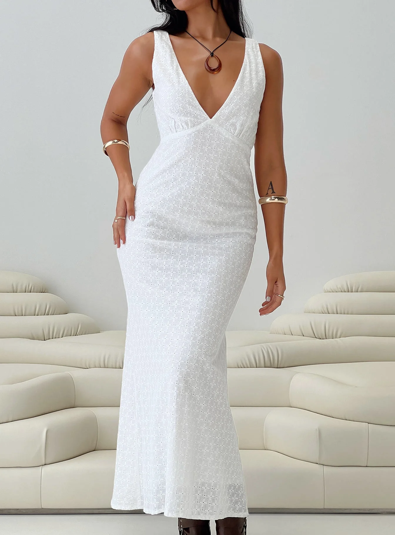 Nellie Maxi Dress White - Image 10