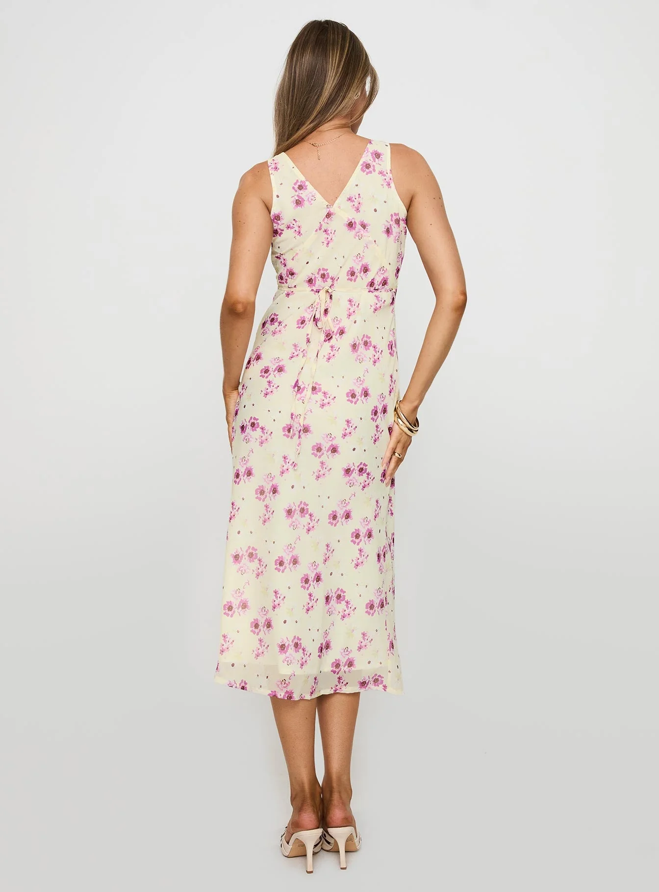 Nellie Midi Dress Yellow Floral - Image 5