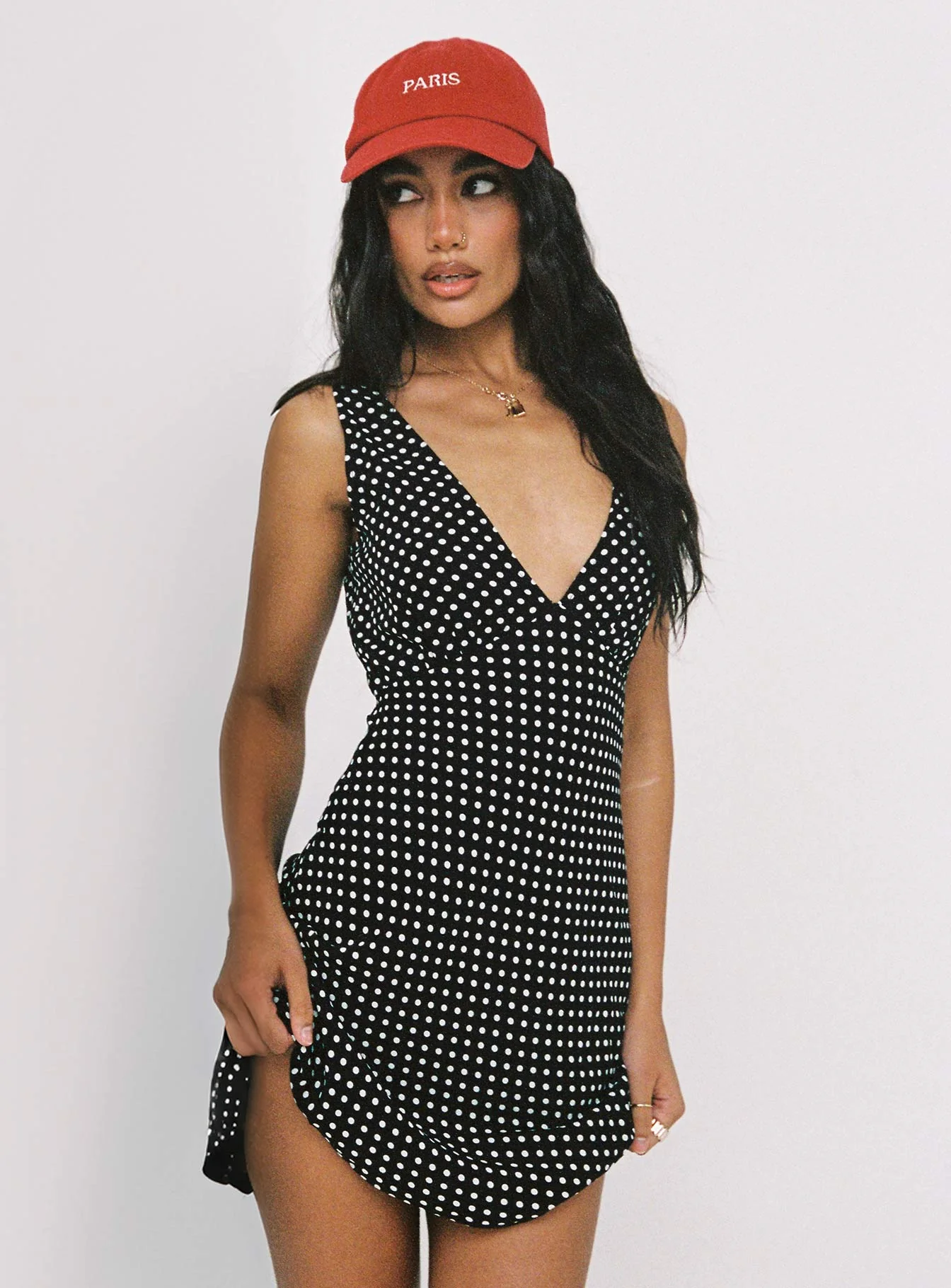 Nellie Mini Dress Black Polka Dot - Image 8