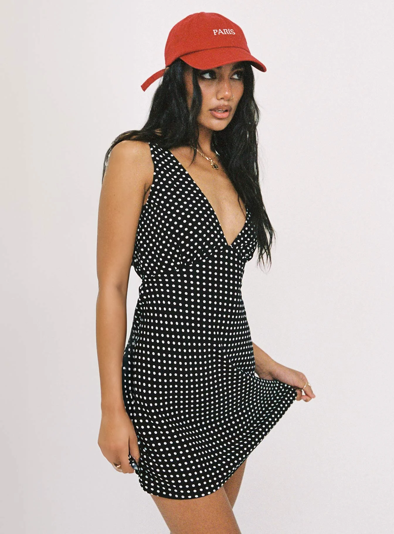 Nellie Mini Dress Black Polka Dot - Image 9