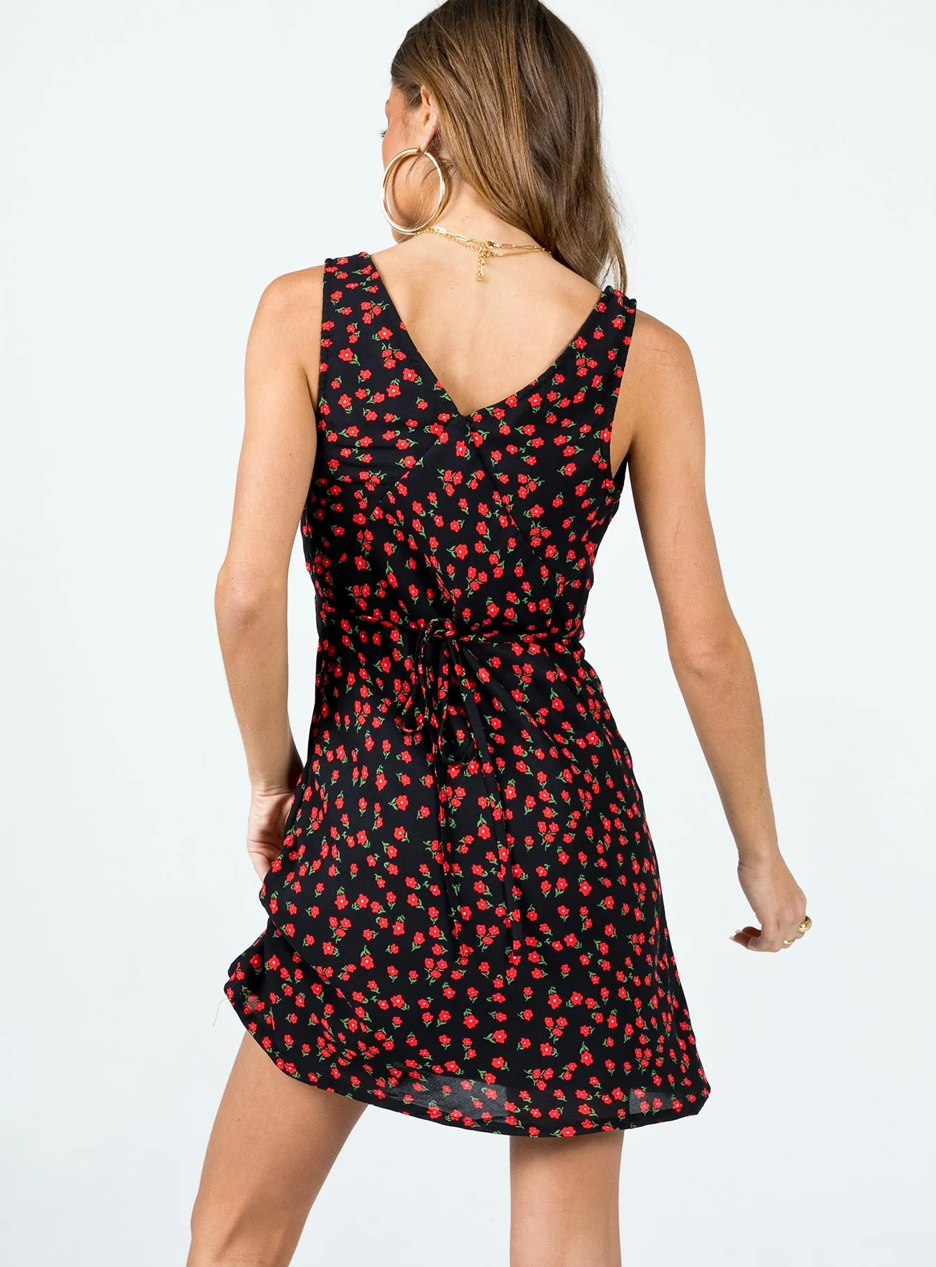 Nellie Mini Dress Black / Red Floral - Image 5