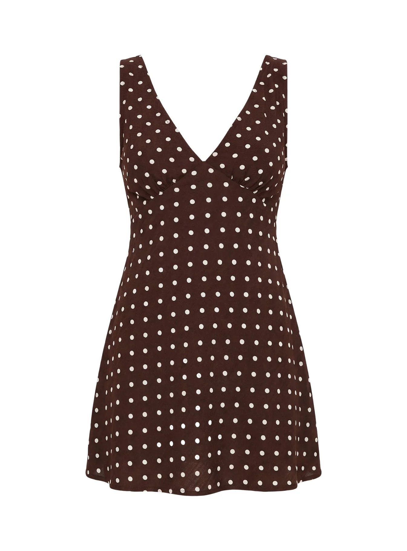 Nellie Mini Dress Brown Polka Dot - Image 12