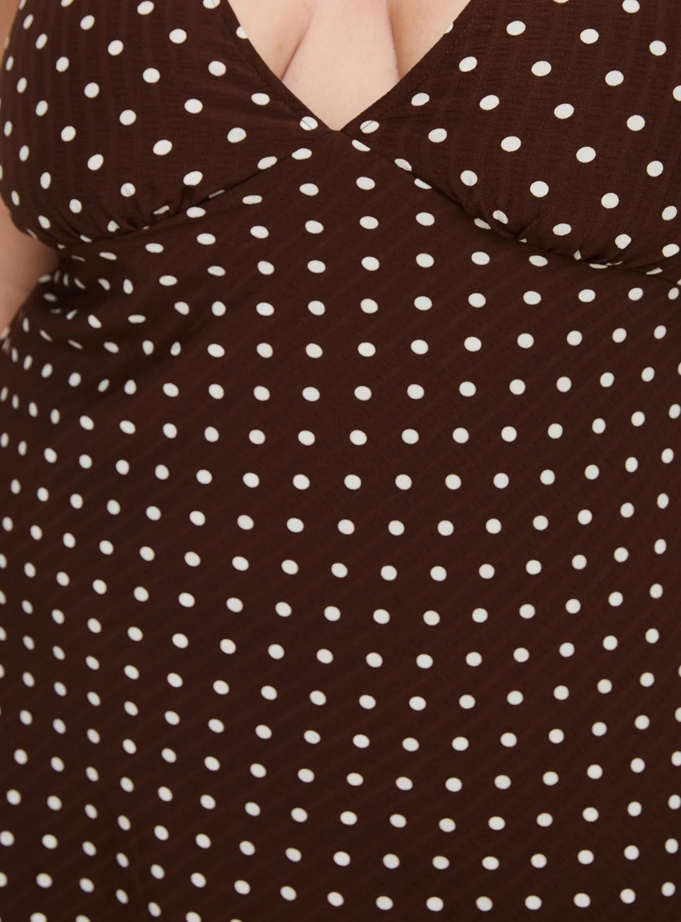 Nellie Mini Dress Brown Polka Dot Curve - Image 6