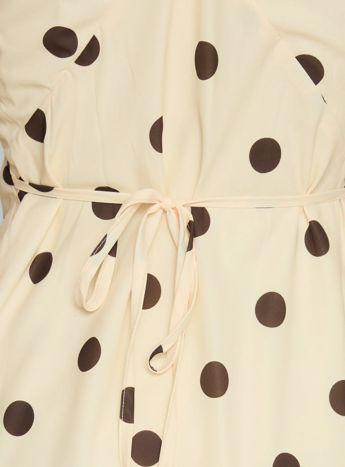 Nellie Mini Dress Lemon / Brown Polka Dot - Image 8