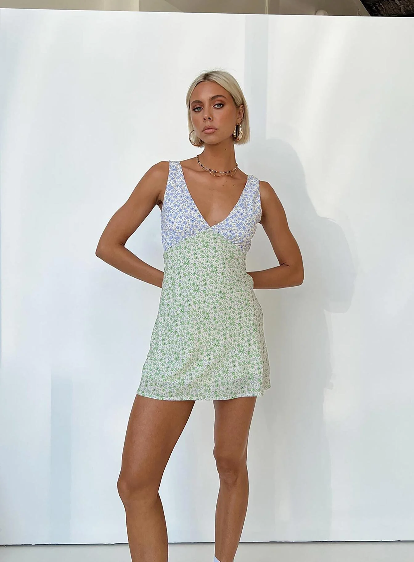 Nellie Mini Dress Two Tone Multi - Image 7