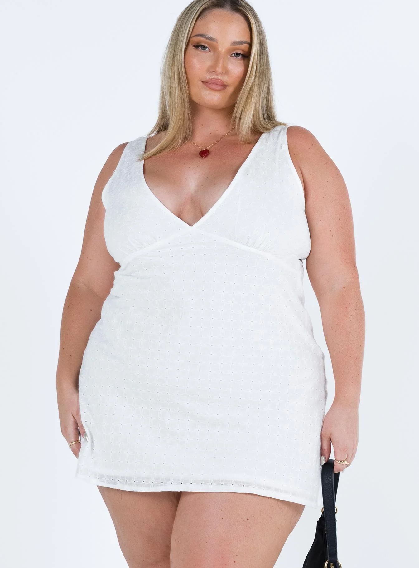Nellie Mini Dress White Curve - Image 2