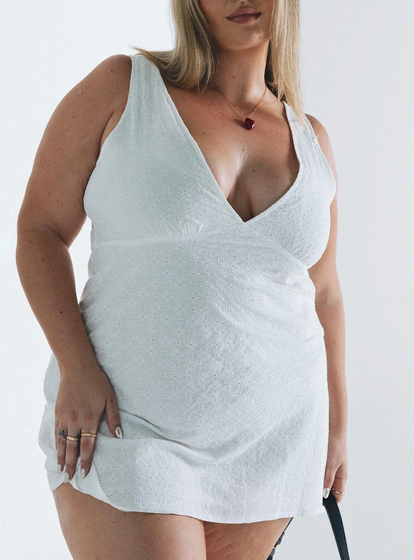 Nellie Mini Dress White Curve - Image 8