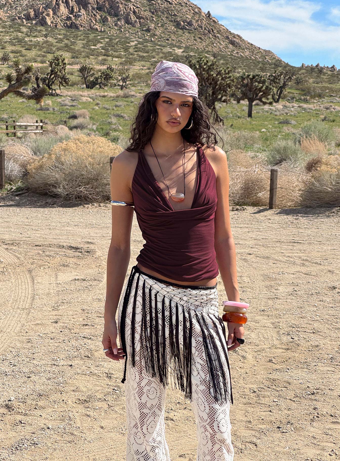 Nerolia Halter Ring Top Burgundy - Image 10