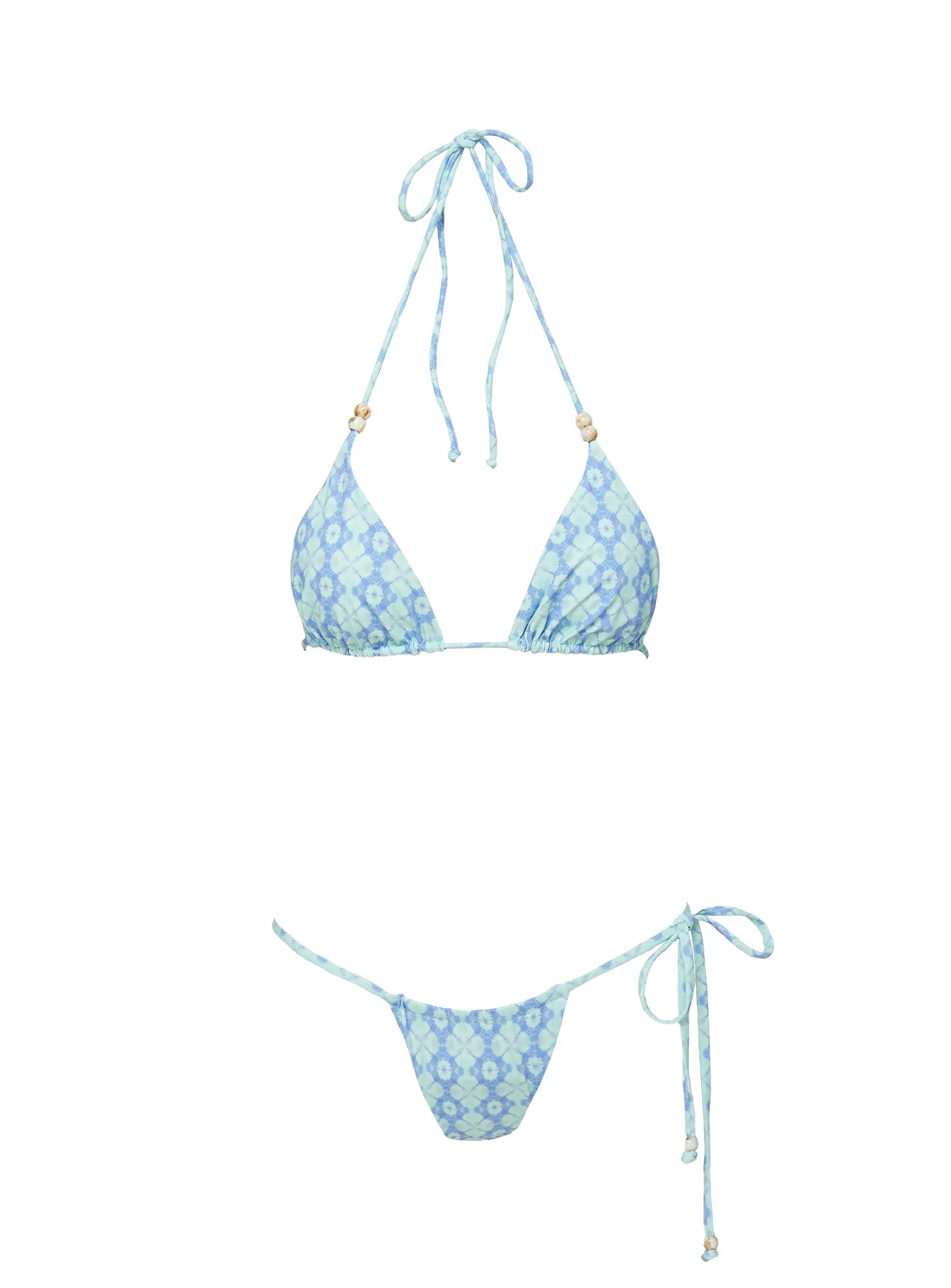 Nevaeh Triangle Bikini Top Blue Geo - Image 5