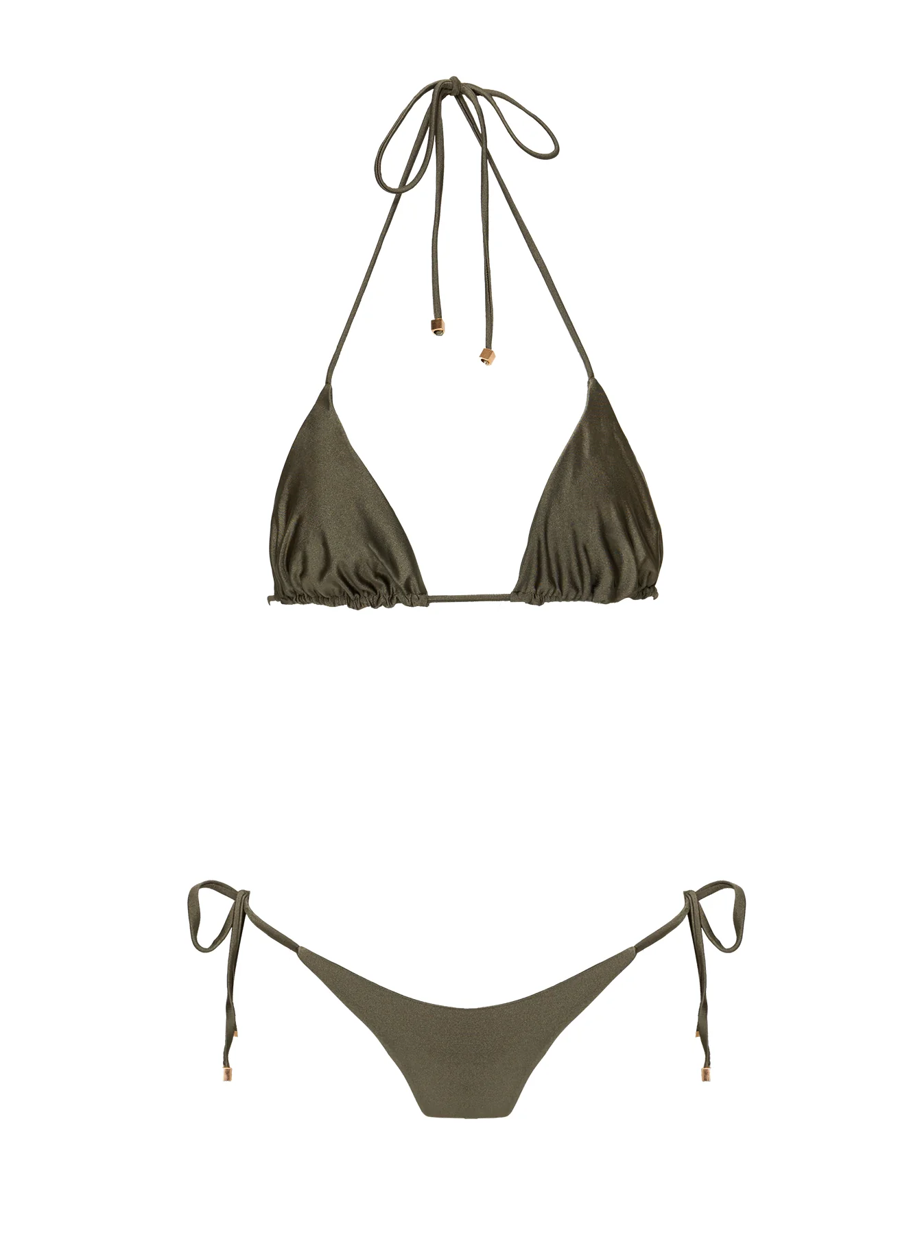 Nevaeh Triangle Bikini Top Olive - Image 5